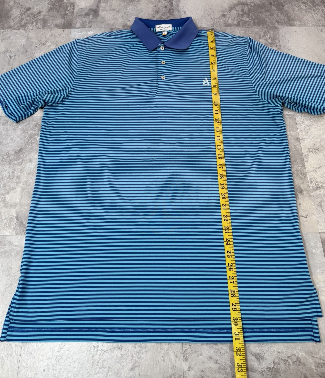 Peter Millar x Aronimink Golf Club Summer Comfort Stripe Polo Shirt Men’s Size L