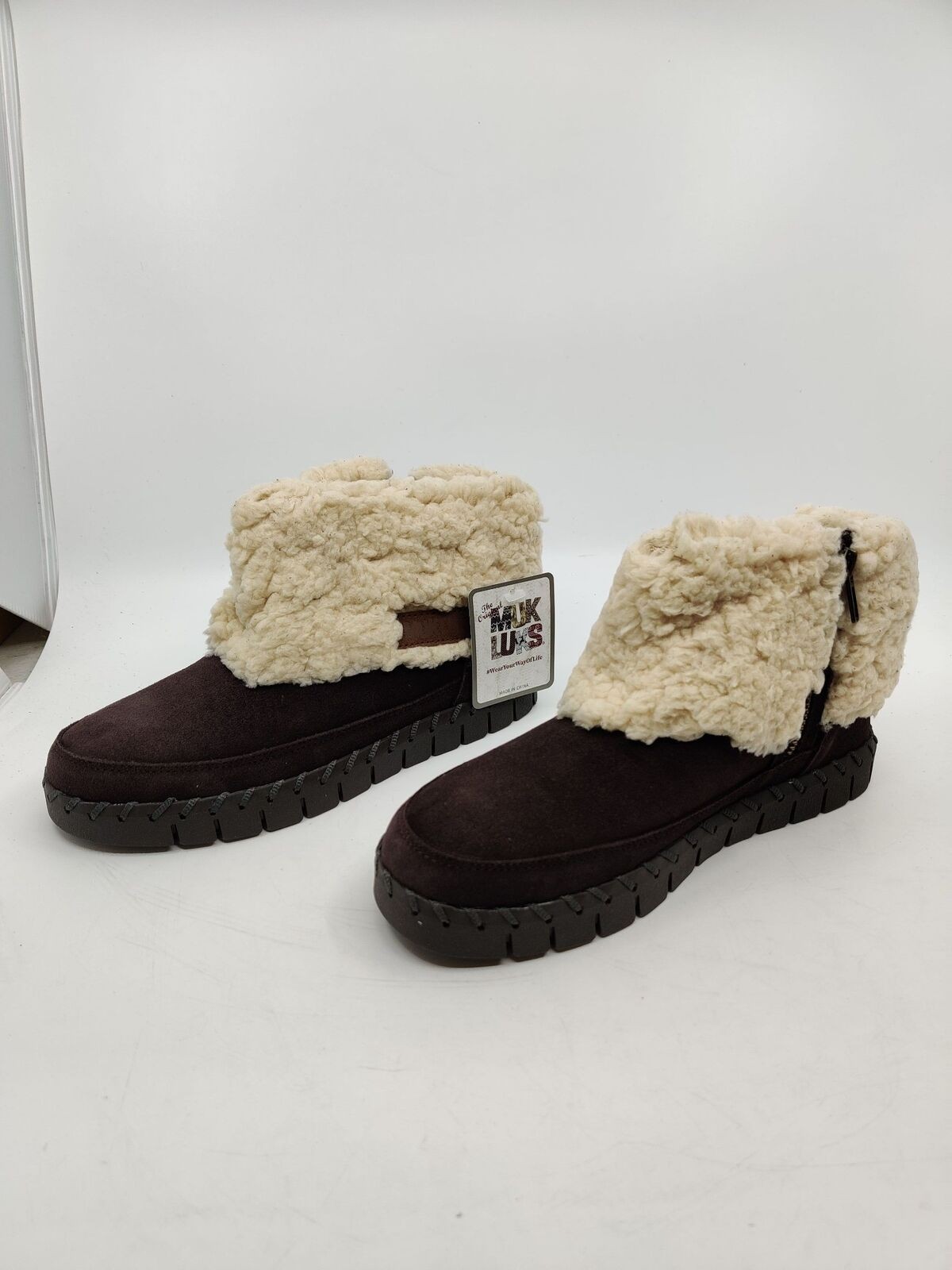 MUK LUKS WOMEN’S FLEXI ZIP UP ANKLE SNOW BOOTS sz 6 BLACK, DARK BROWN, CAMEL,