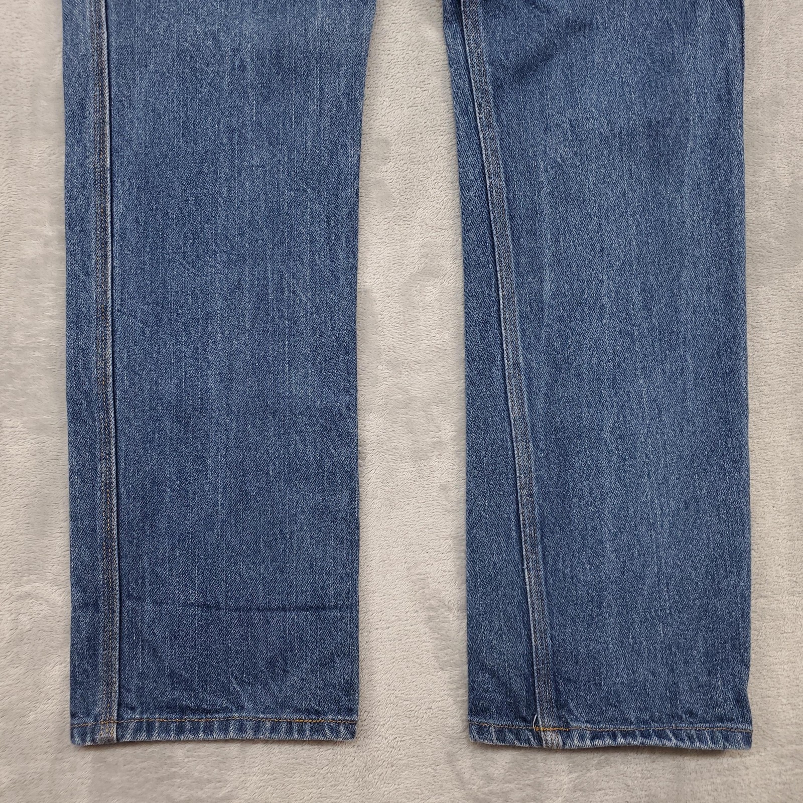 Topo Designs Jeans Mens 32 Blue Denim Button Fly Straight Leg Made in USA Casual