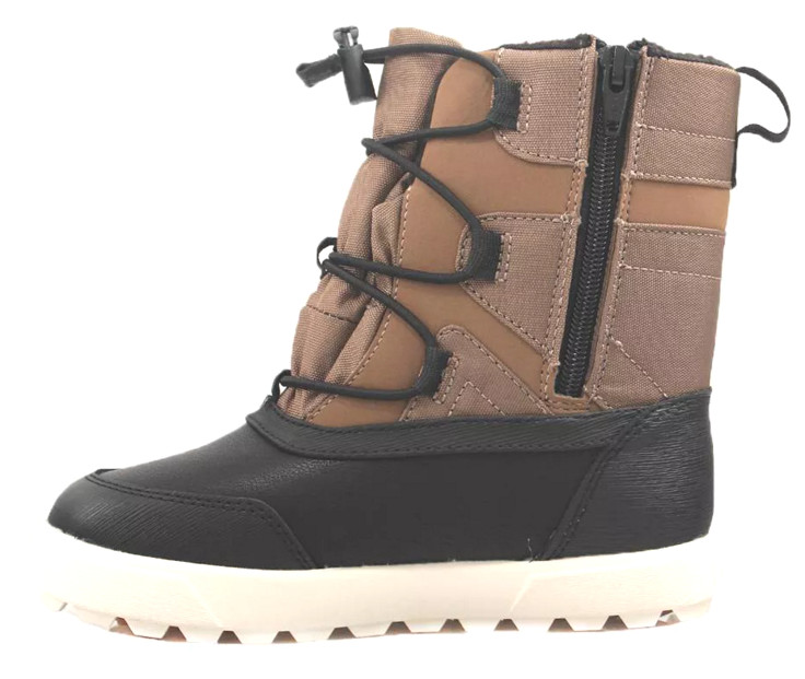 Cat & Jack Boys’ Black Brown Ivan Thermolite Zippered Winter Boots NWT