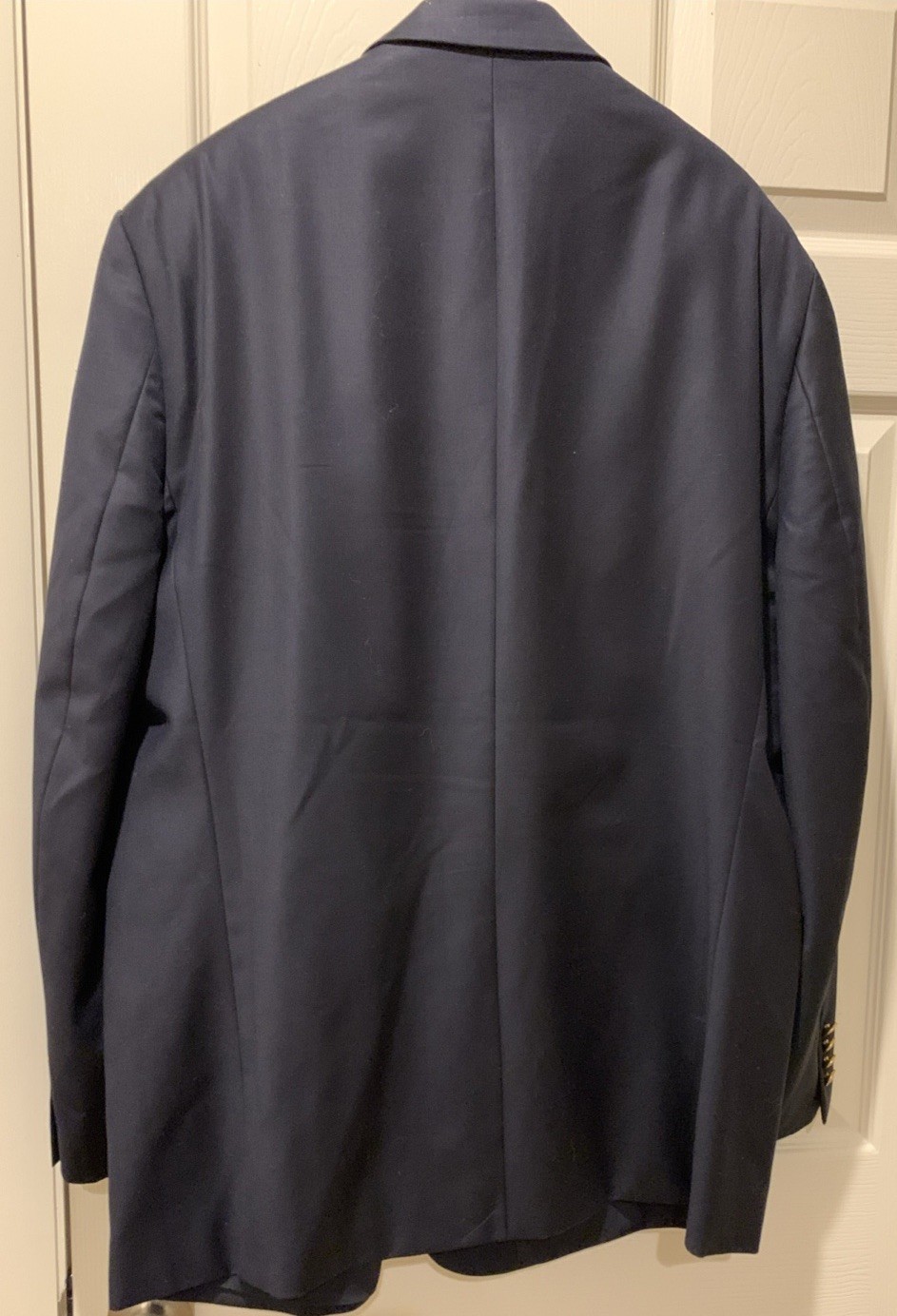 Lauren Ralph Lauren Wool Blazer Jacket Navy Blue Gold Toned Buttons Men’s 46R