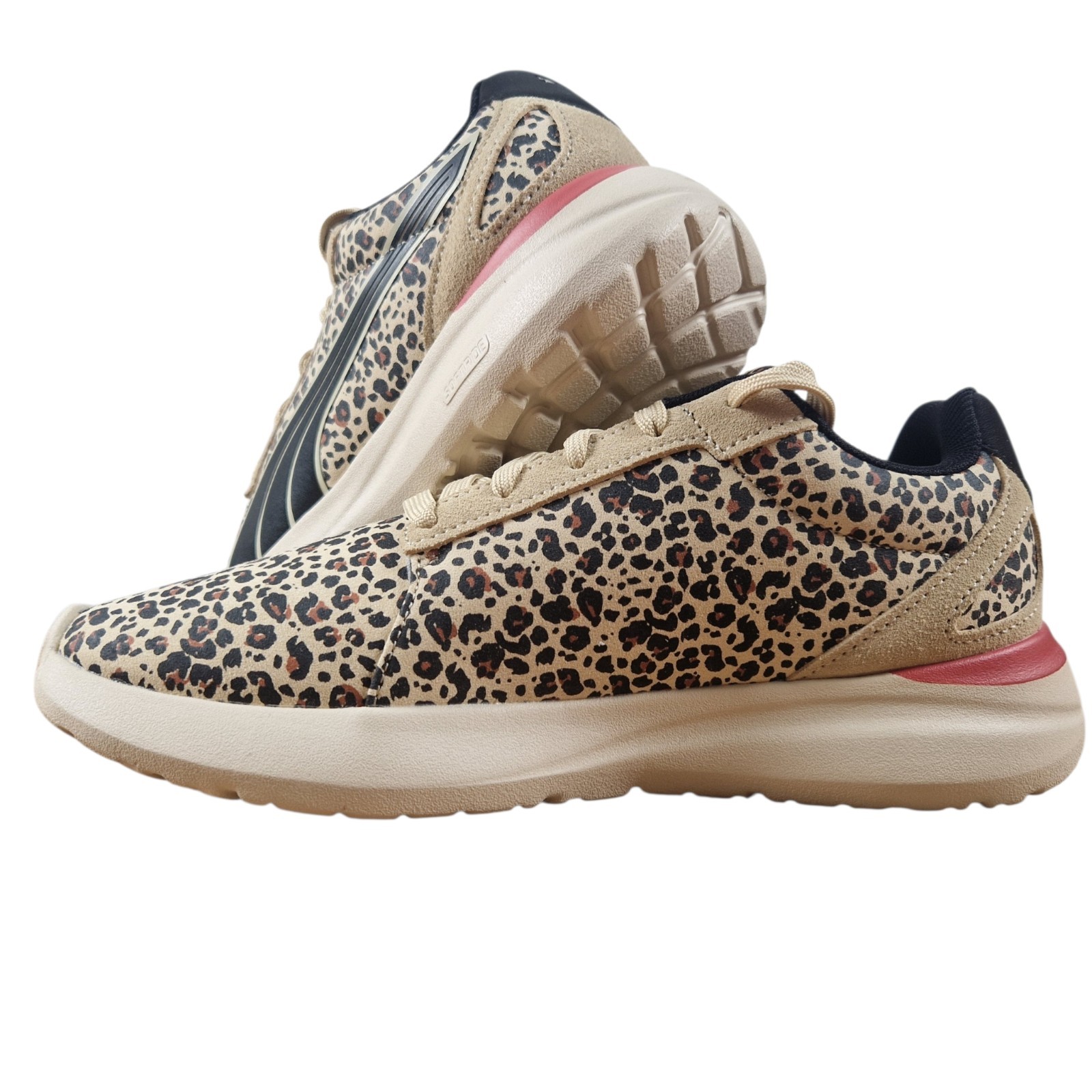 Puma Softride Cosmic LT W Animal Sneakers Womens Sz 38 39 New Toasted Almond DS