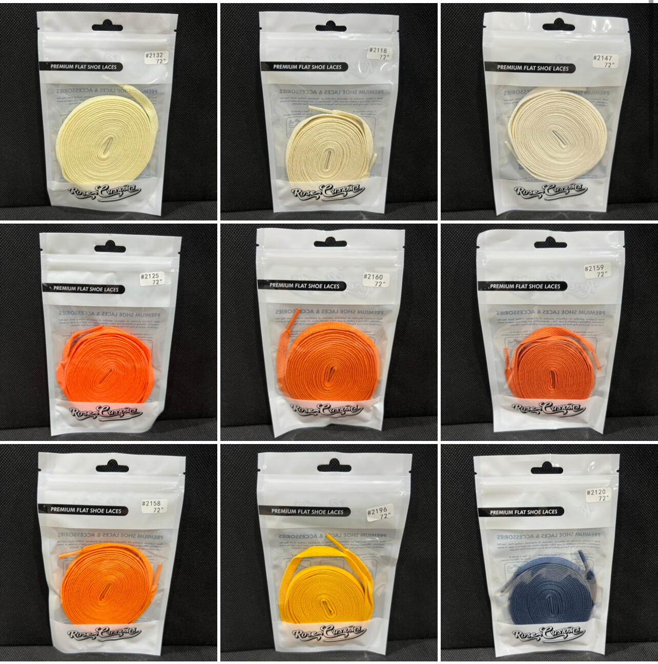 63″ 72″ Inch Replacement Flat Shoe Laces 100 Colors Nike Air Force 1 Jordan Dunk