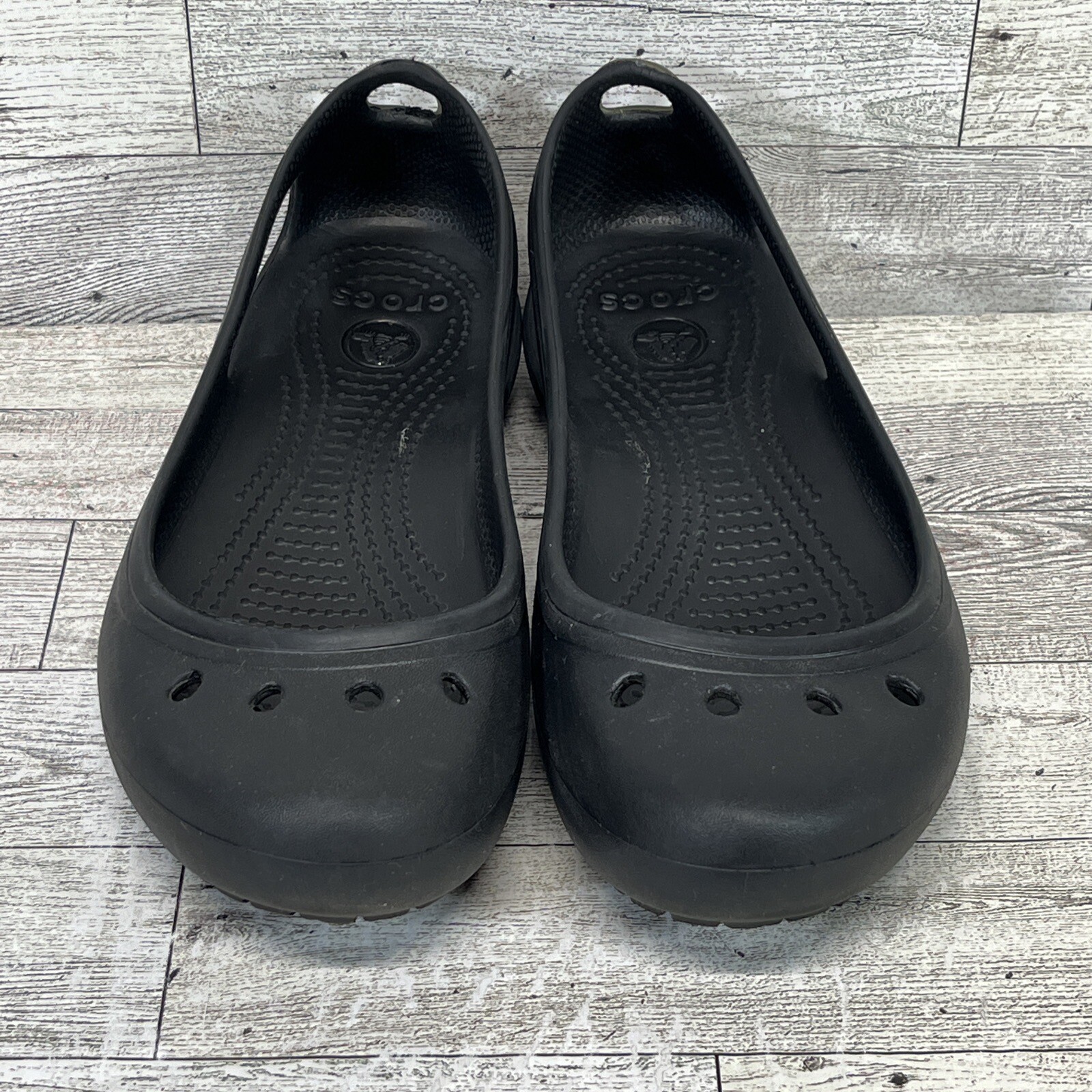 CROCS Kadee Black Ballet Comfort Shoes 11215 Black Women Size 7