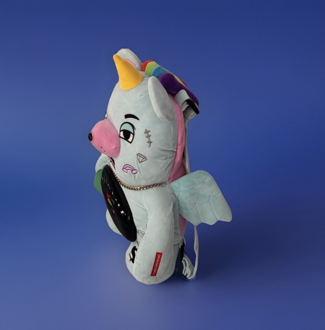 Sprayground Myth Life Money Bear Unicorn Teddybear Backpack RARE Limited Edition