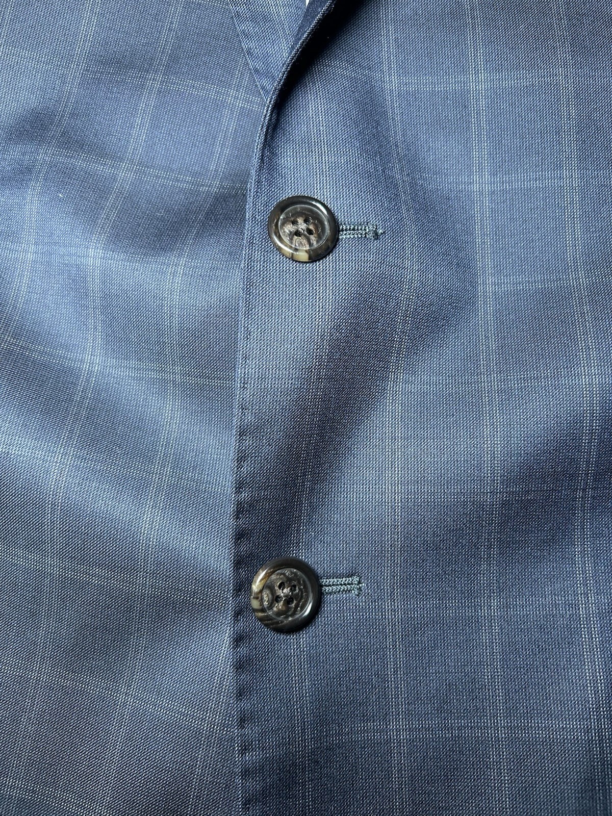 todd snyder Navy Mayfair Fit Blazer Suit Jacket 44R windowpane plaid wool Union