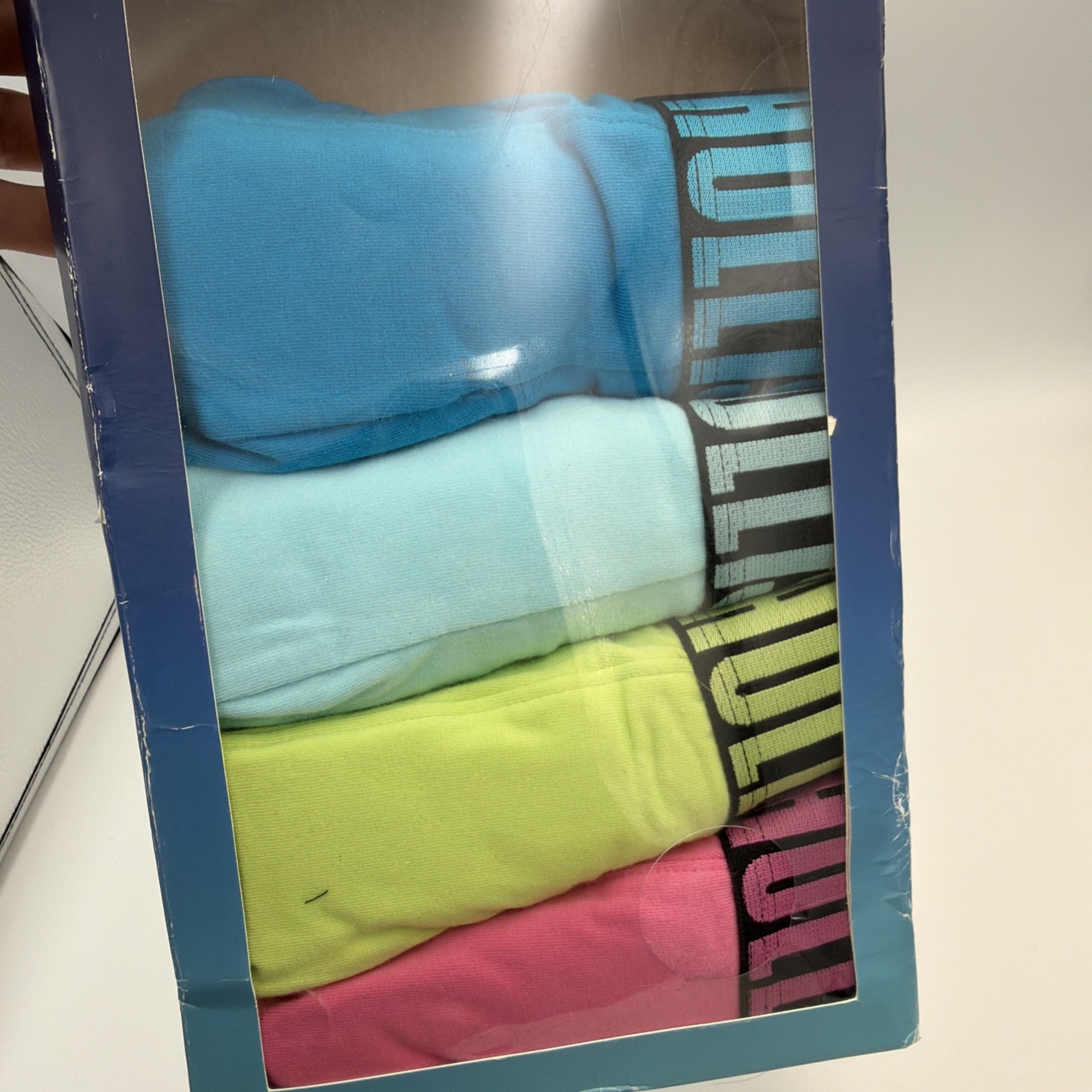 Hollister Mens Epic Flex Longer-Length Trunk/Boxer Brief 4 Pack 7″ Inseam Size L