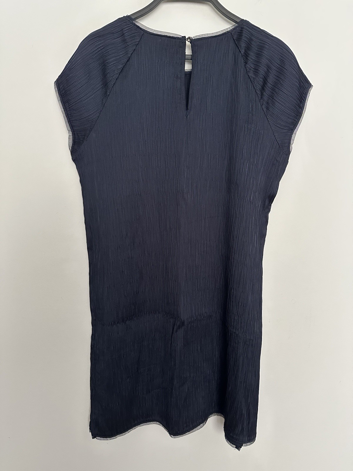 Johnny Was Jade Midnight Blue Maritza Tunic Top Stretch Textured Size S NWT