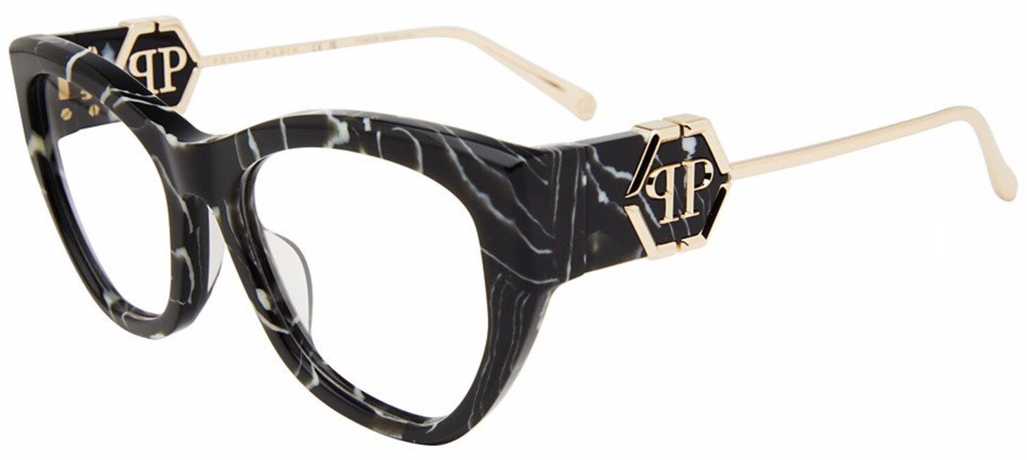 Philipp Plein VPP 123 M Marbled Black 0z21 Size 54 Sunglasses