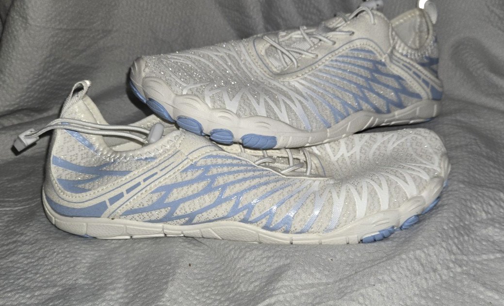 Hike Footwear HF Size 40 White Blue Flexible Barefoot Shoes unisex see chart