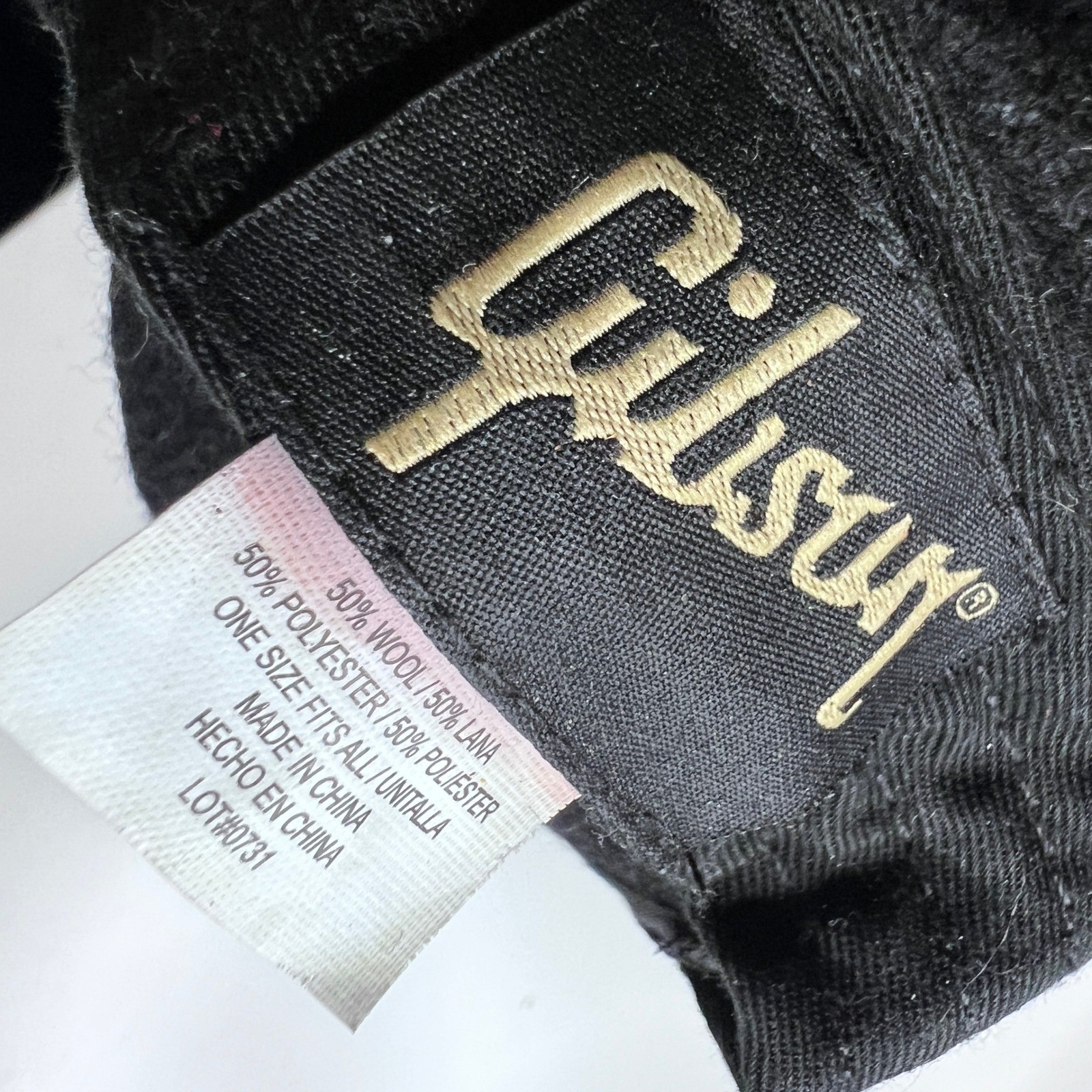 Gibson Guitars Snapback Hat Black Wool Blend Winged Logo Baseball Cap Mens OSFM