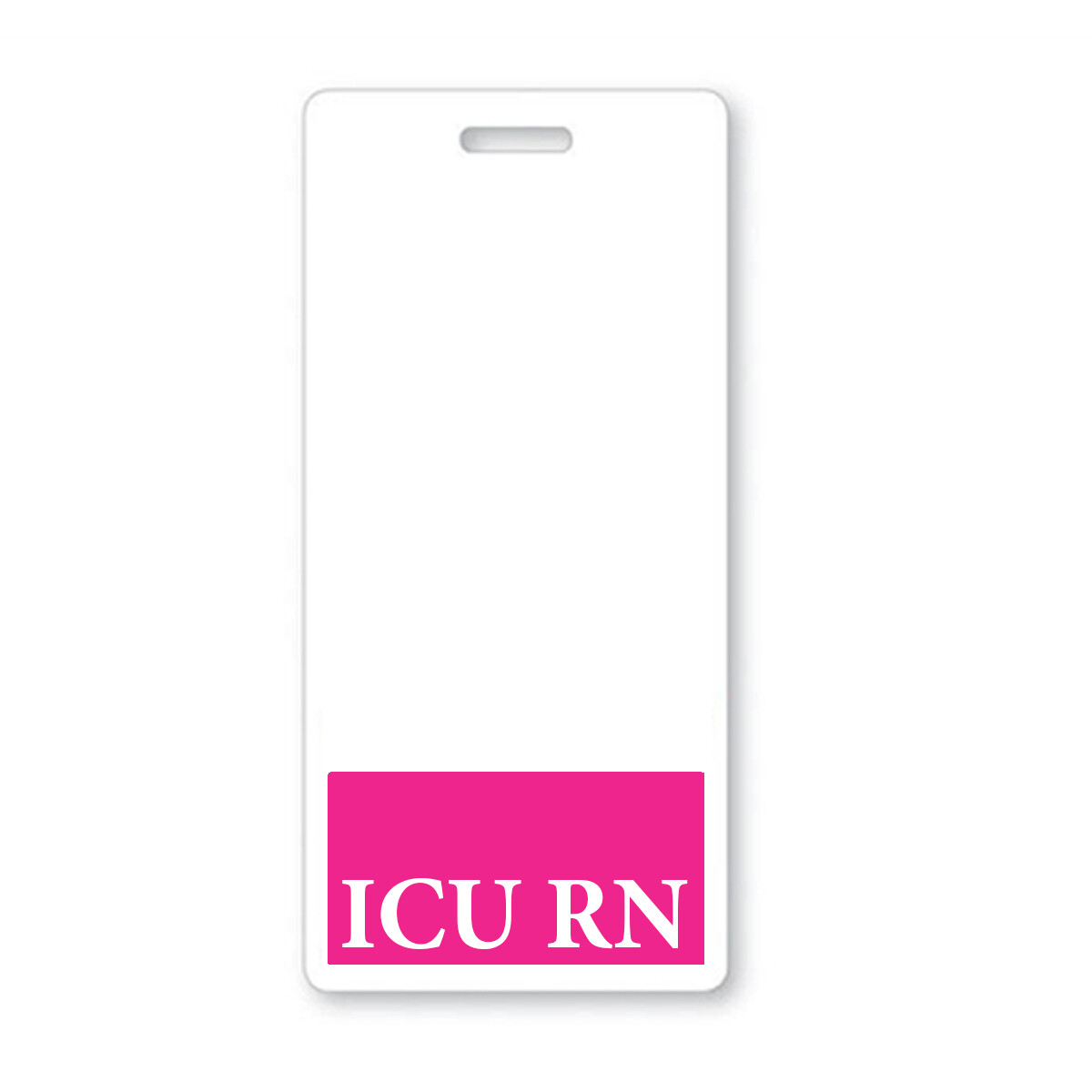 ICU RN Badge Buddy -Vertical – Hospital ID Card Buddies for Critical Care Nurse