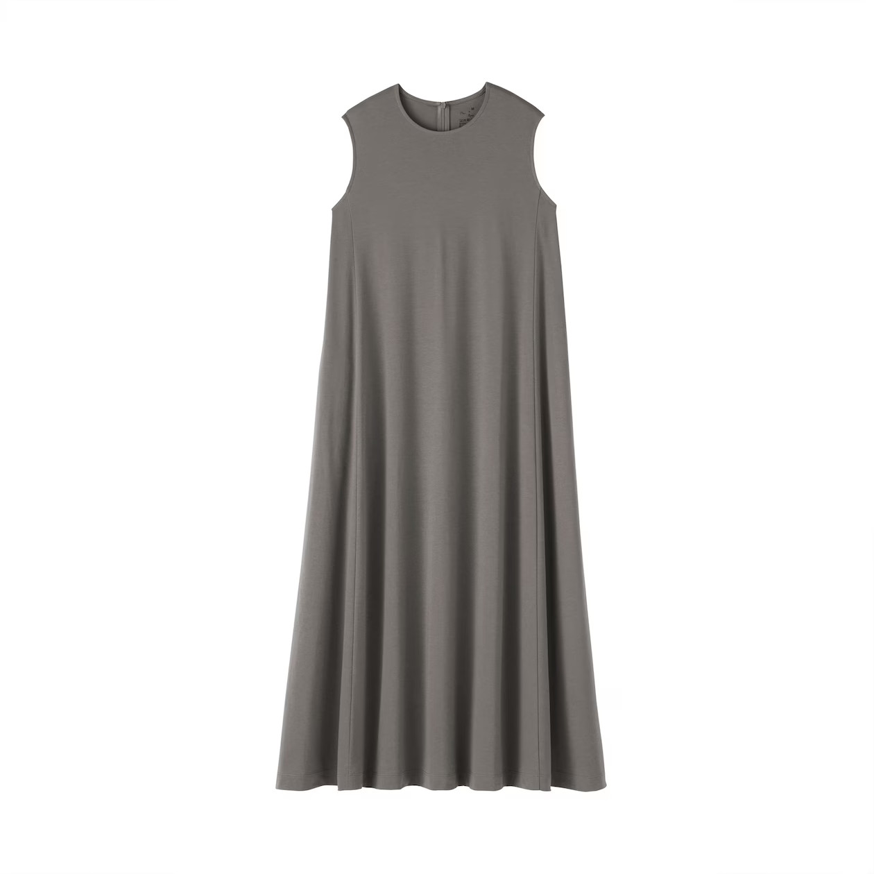 MUJI Womens 100% Organic Cotton Cool Touch Sleeveless Dress Khaki Green FedEx