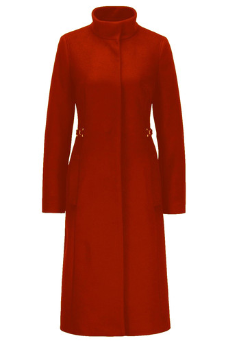 $645 Hugo Boss Women Long Coat in Virgin Wool and Cashmere – Size 4 / 26