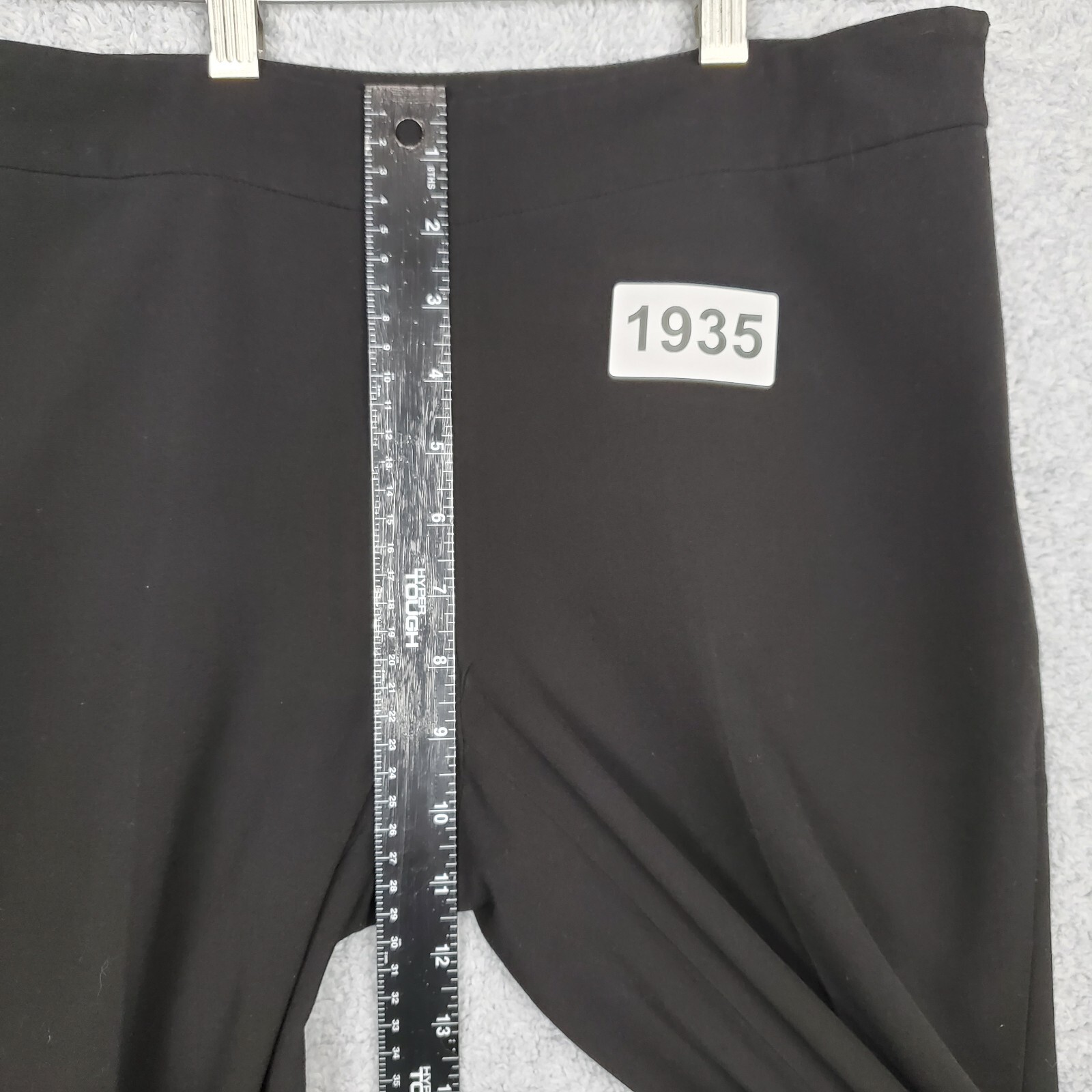 ECI Womens Pants Sz 2 Black Straight Leg Mid Rise W29 x L32 Side Zip Poly Rayon