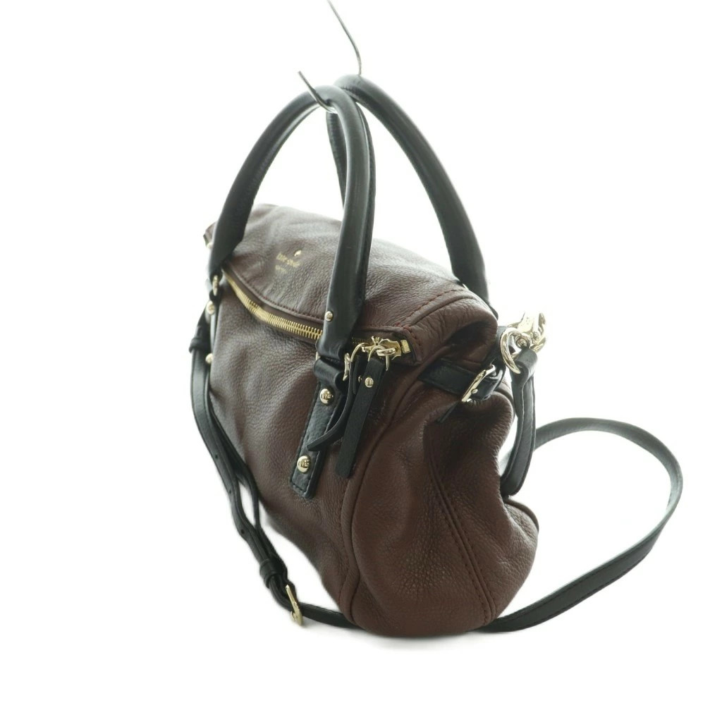 Used Kate Spade 2WAY Shoulder Bag Handbag Brown Black Vector Secondhand 260416