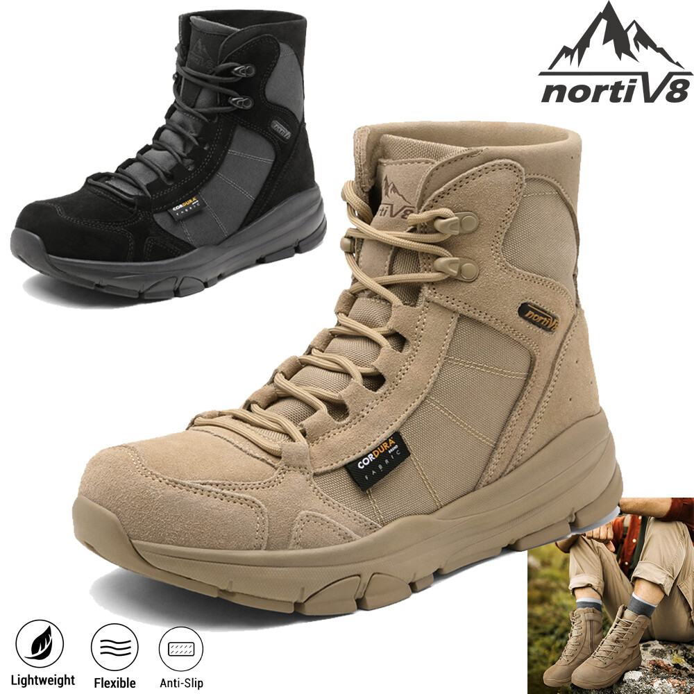 NORTIV 8 Men’s Lightweight Military Tactical Combat Boots Breathable Shoes