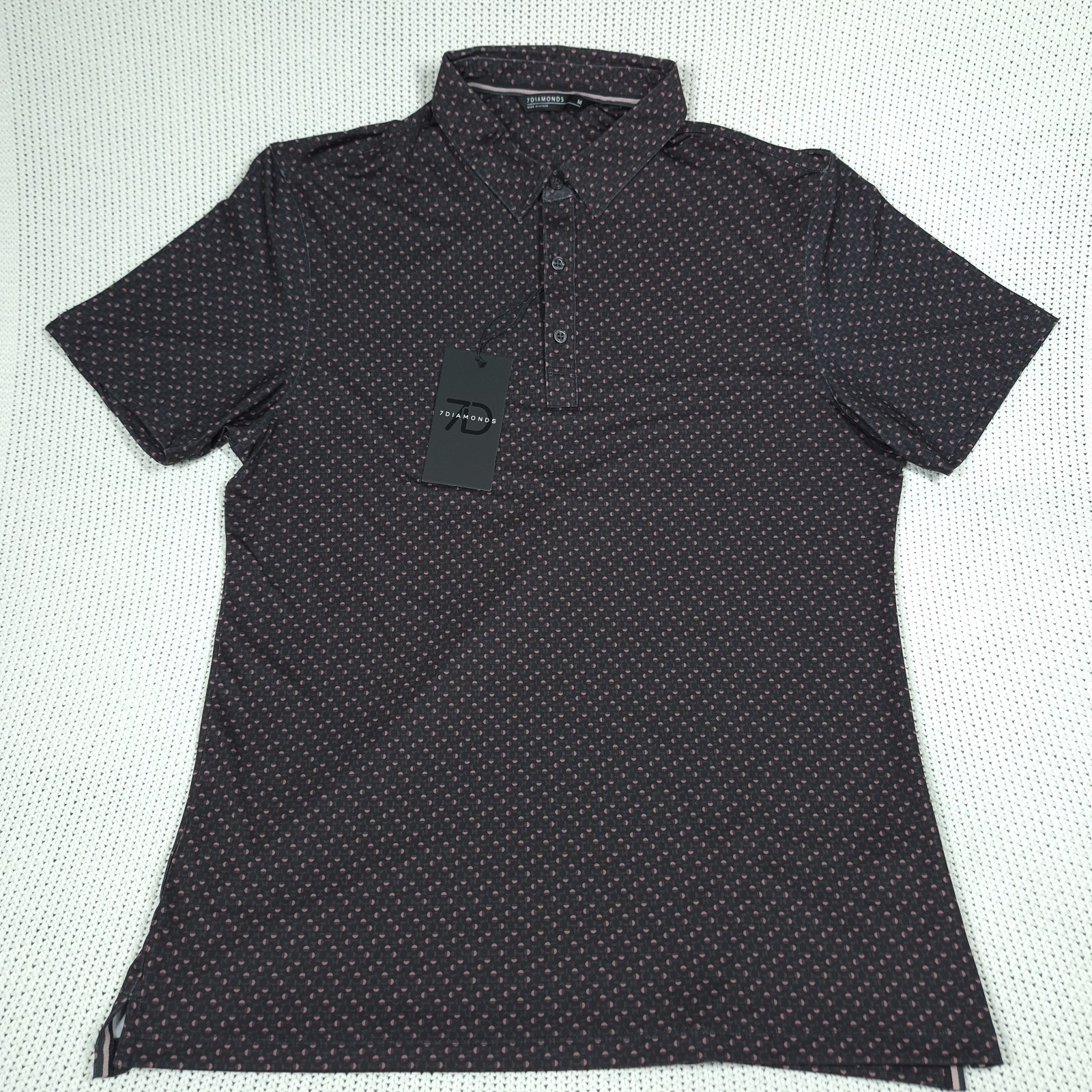 7 Diamonds Eclipse Golf Polo Shirt Wicking Anti-Microbial Stretch Men’s Size Med