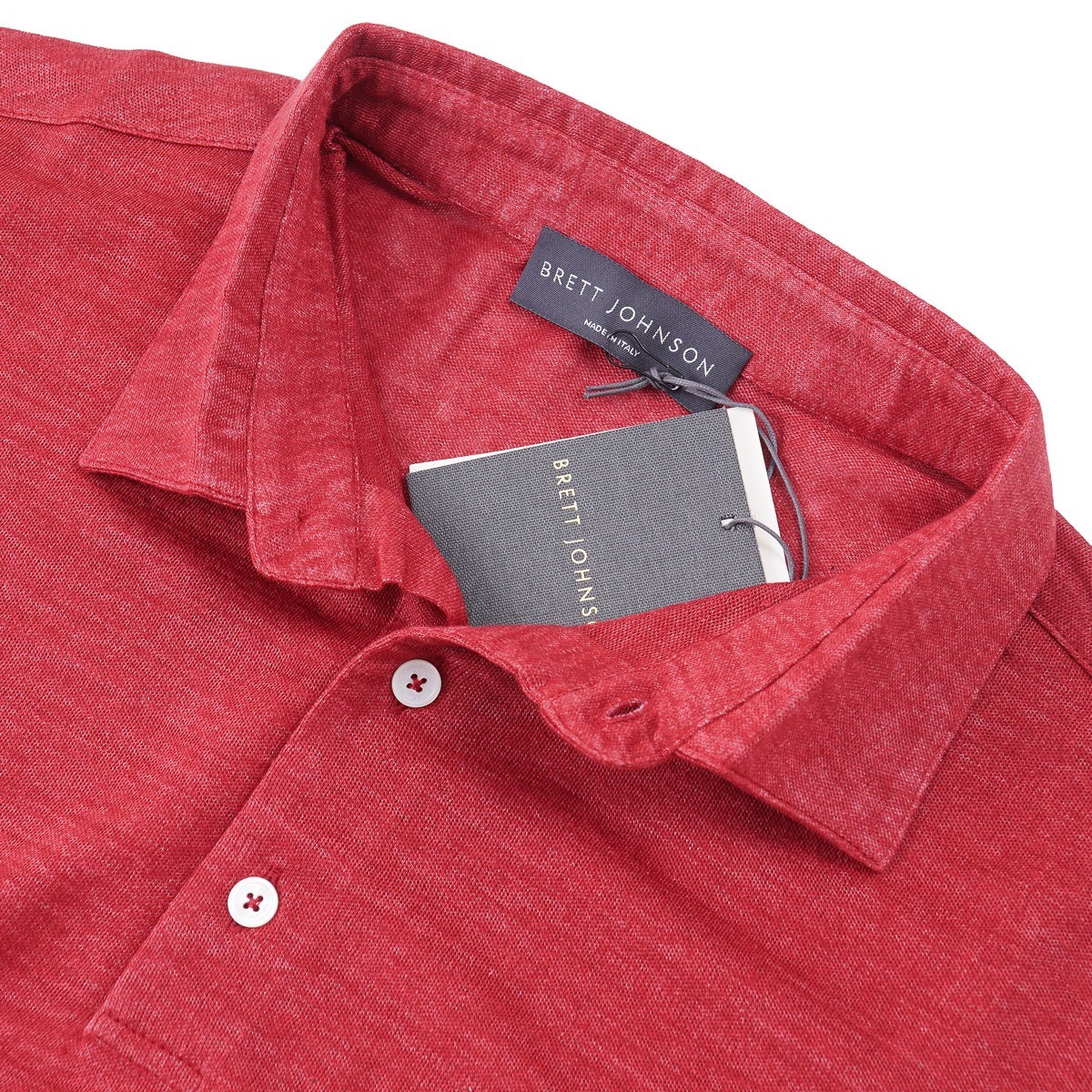 Brett Johnson Lightweight Extrafine Jersey Linen Polo Shirt Slim 3XL (Eu 58) NWT