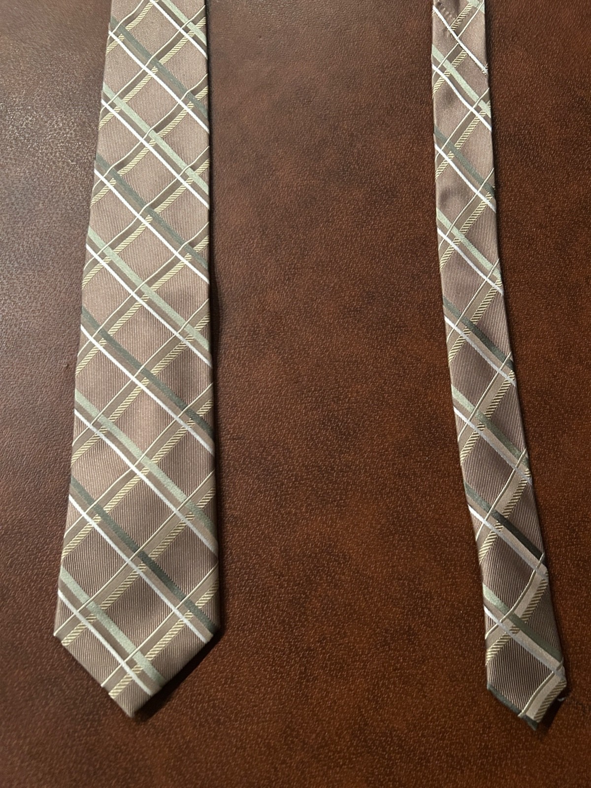 Pronto Uomo Couture Men’s Tie-Brown Geometric Classic 57”-60” Dress Formal