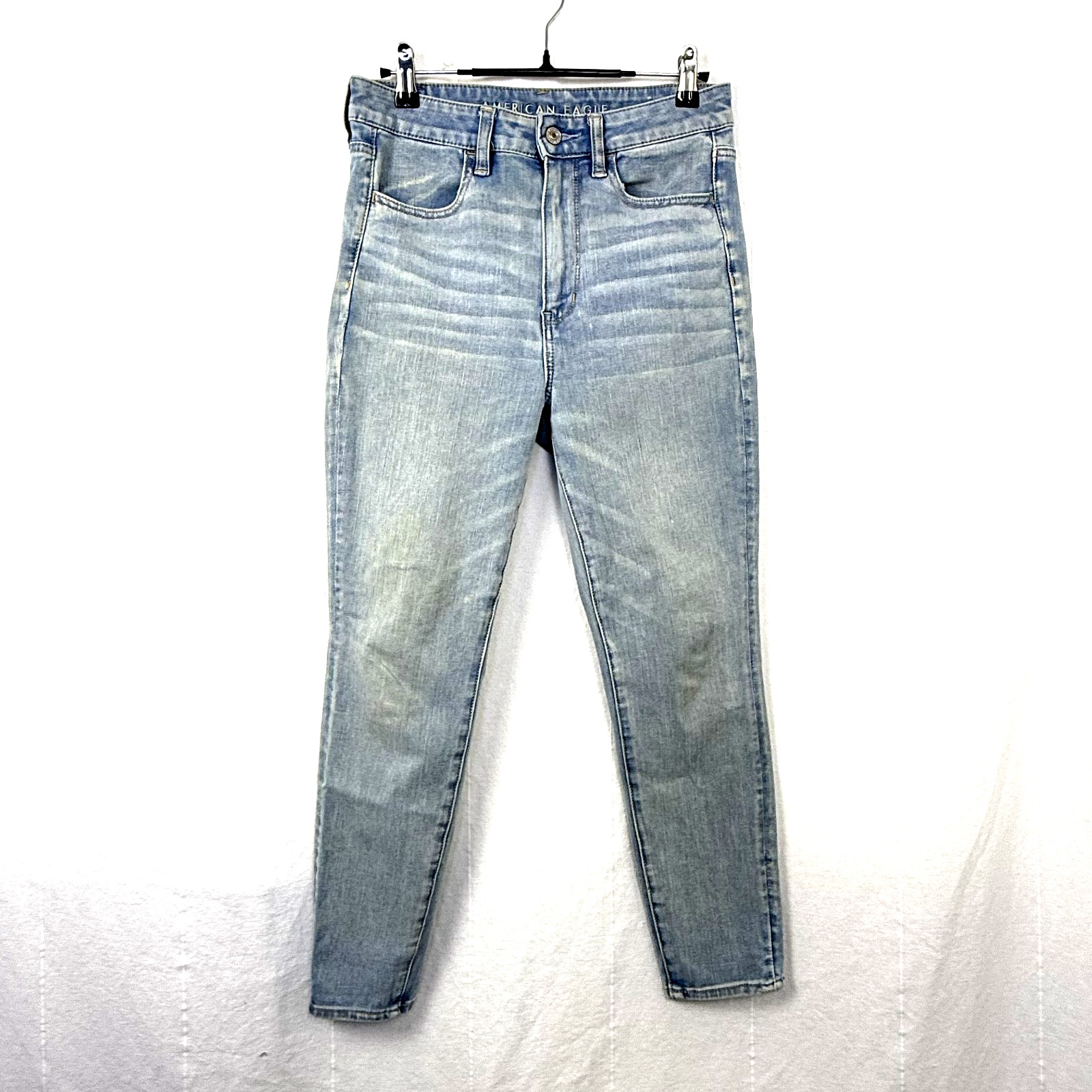 American Eagle Jean Women Sz 6 NextLevel Stretch Highest Rise Jegging Light Wash