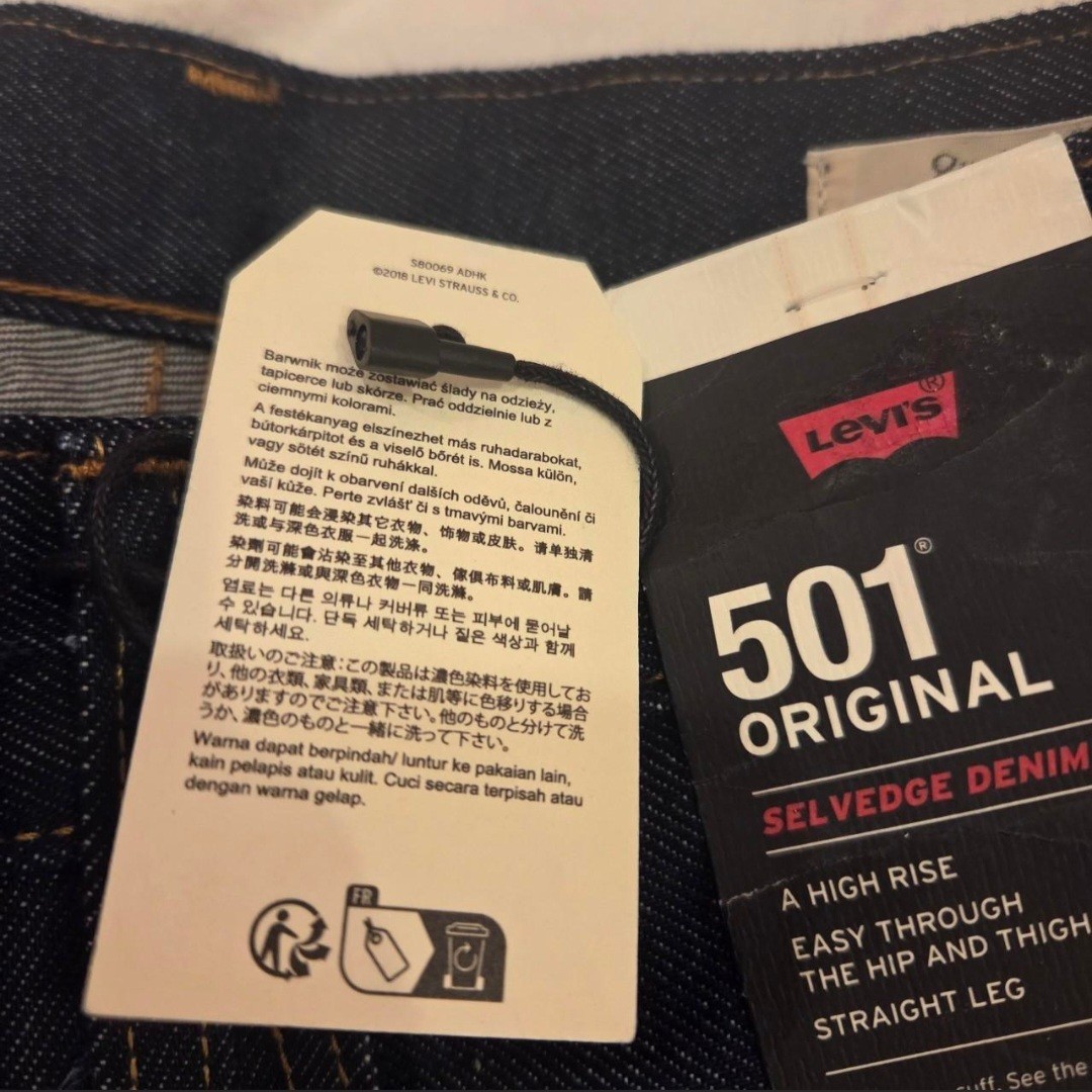 Levi’s 501 Women’s Premium Selvedge Jeans, 25×28, Dark Wash, Button Fly, NWT