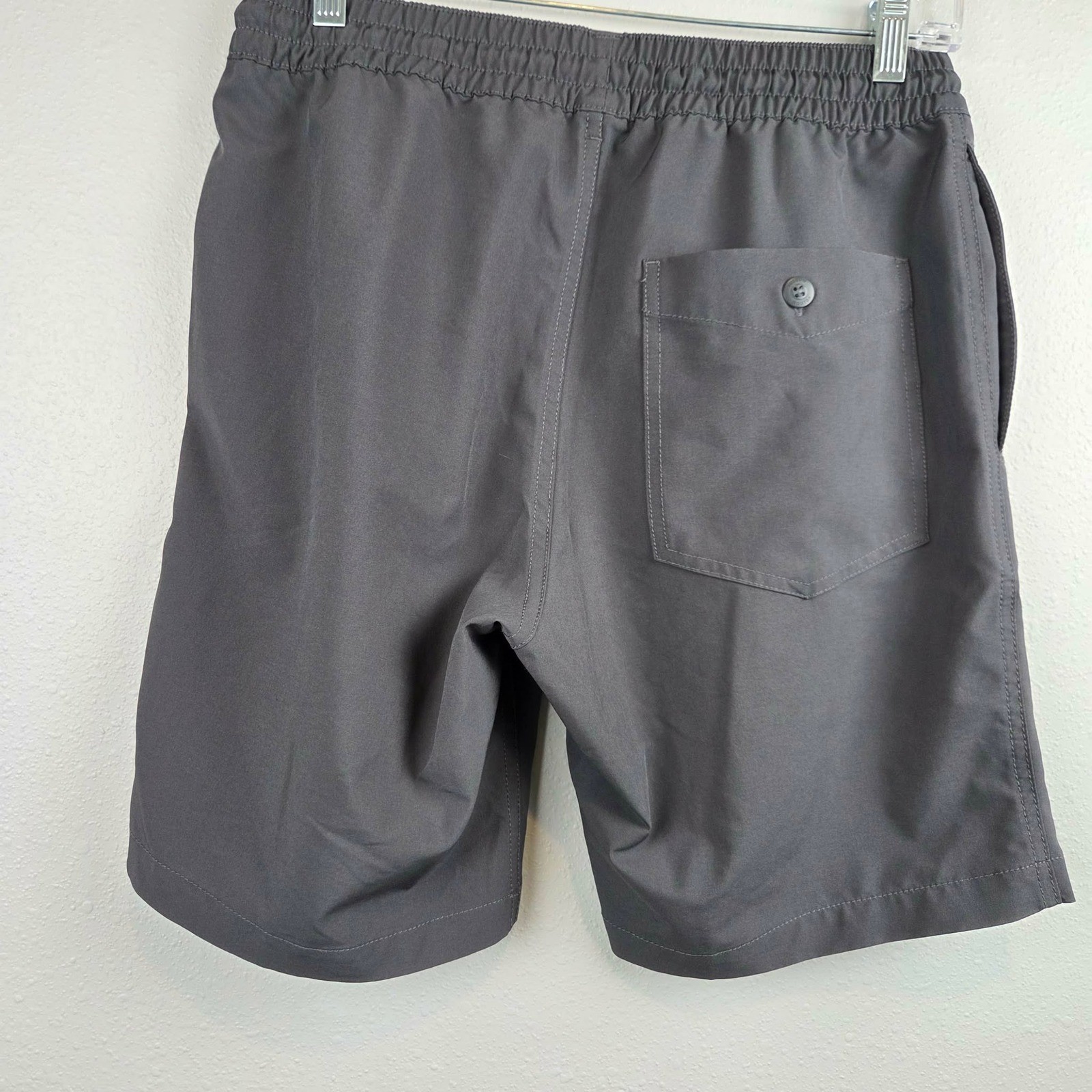 Volcom Mens Stones Hybrid Elastic Waist Shorts Size Small Gray Drawstring