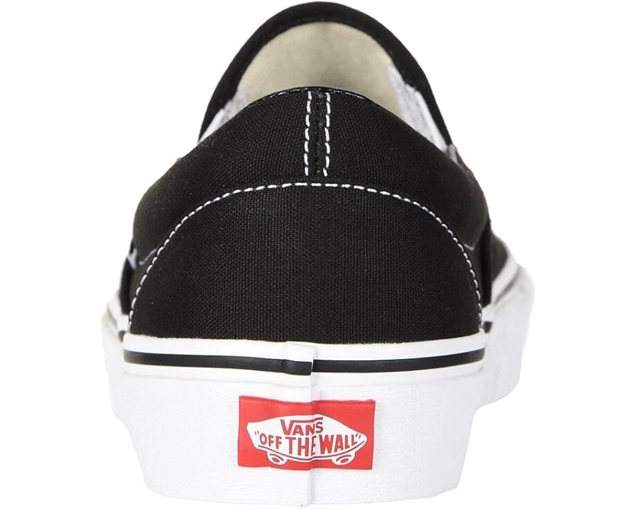 New in Box Vans Classic Slip-On Canvas Sneakers Black/White, Fast Shipping