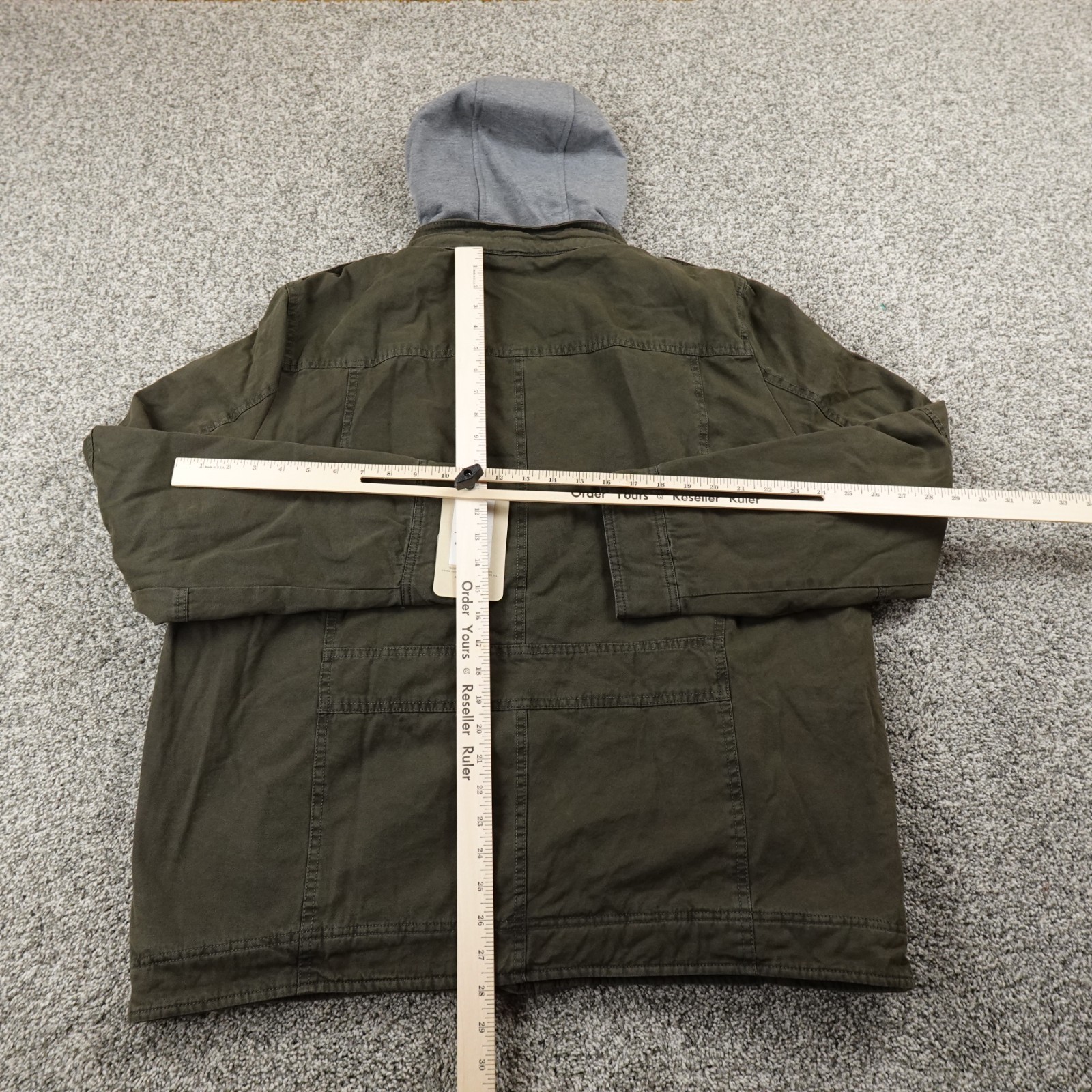 NEW Levis Jacket Mens XL Green Hooded Sherpa Lined Field Coat Utility Canvas