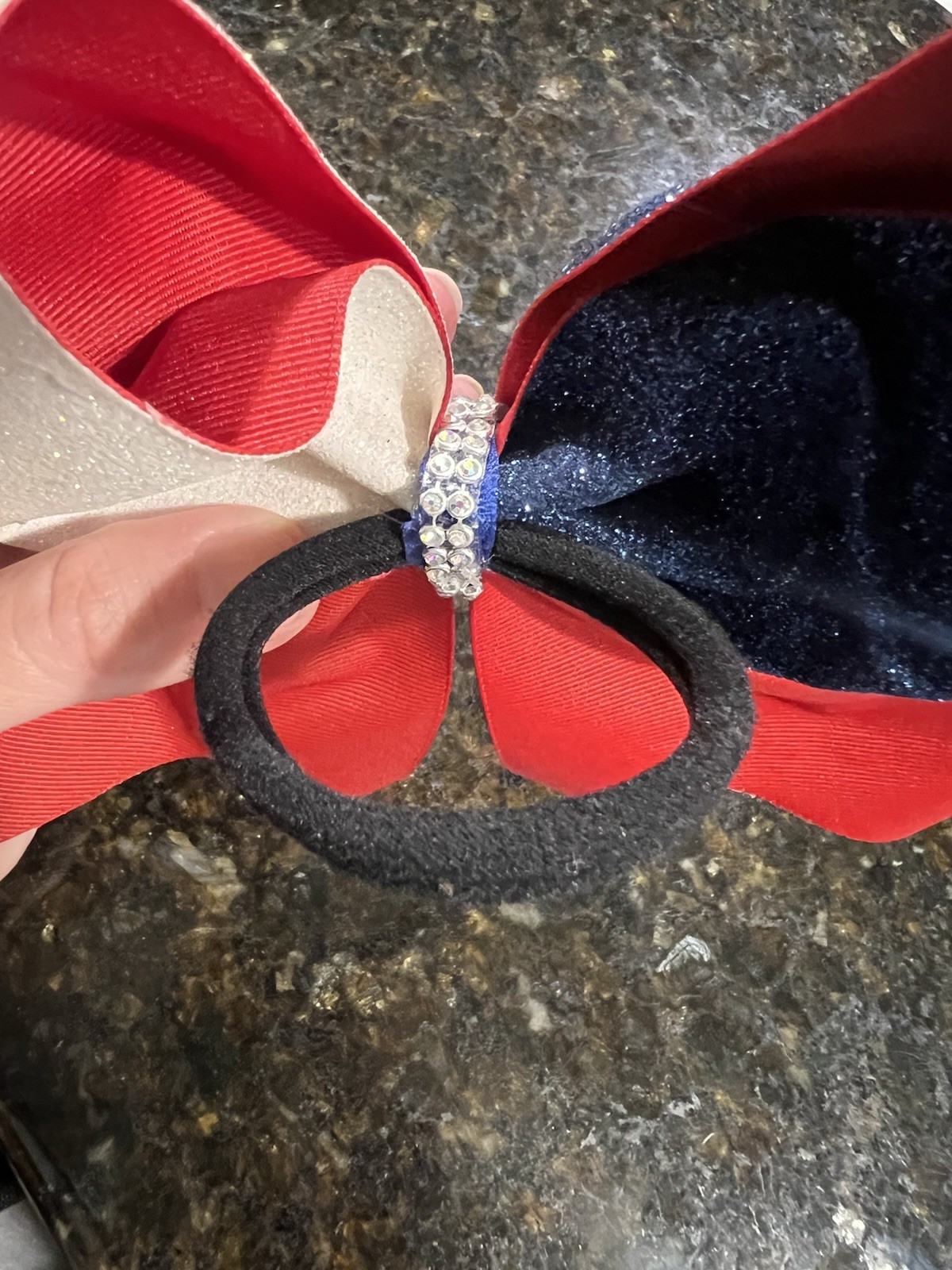 Houston Texans Hair Bow With Logo Glitter Sparkle Football Cheer