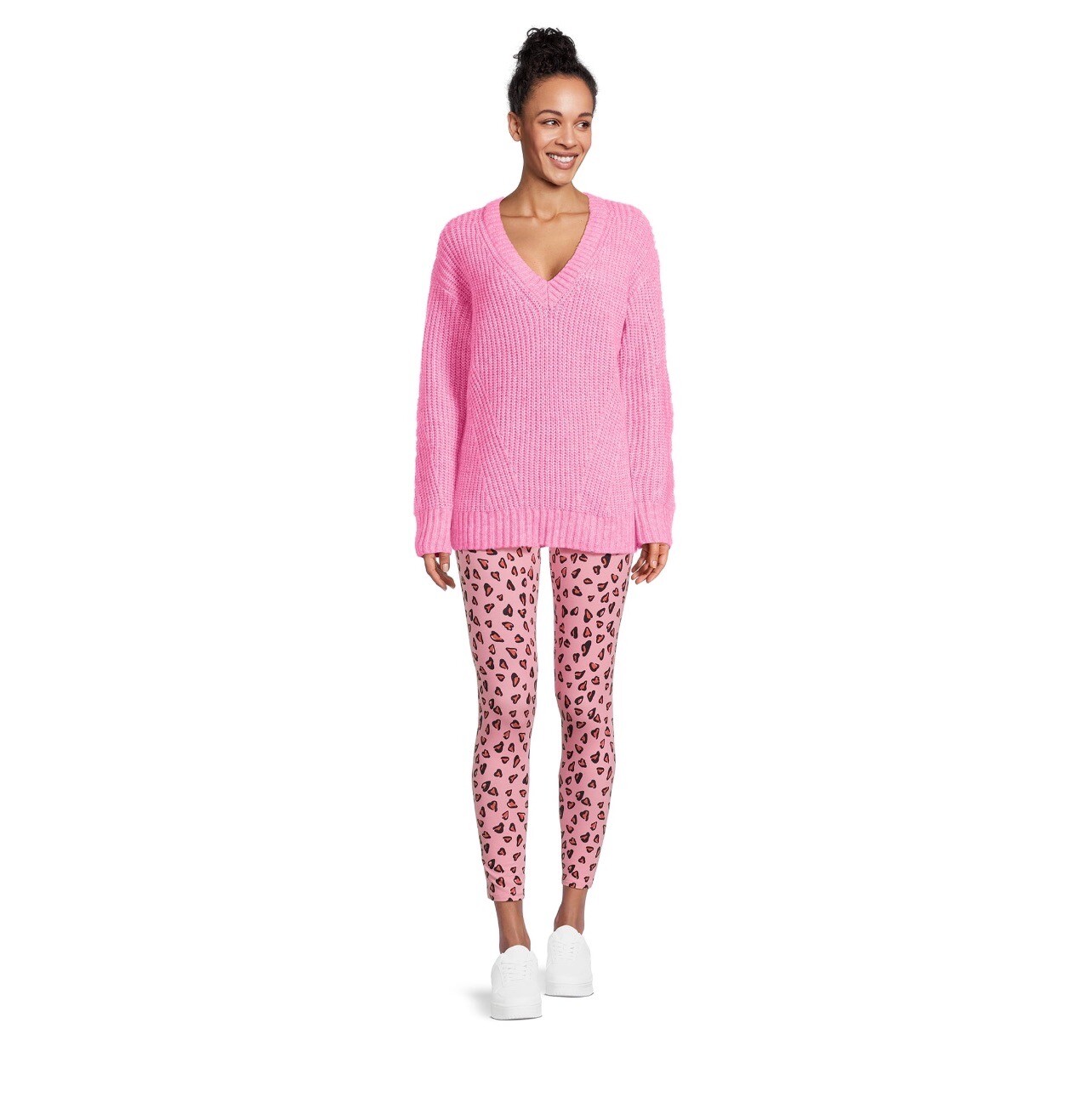 NOBO Pink Animal Print Leggings Junior Teen New S L XL XXL XXXL