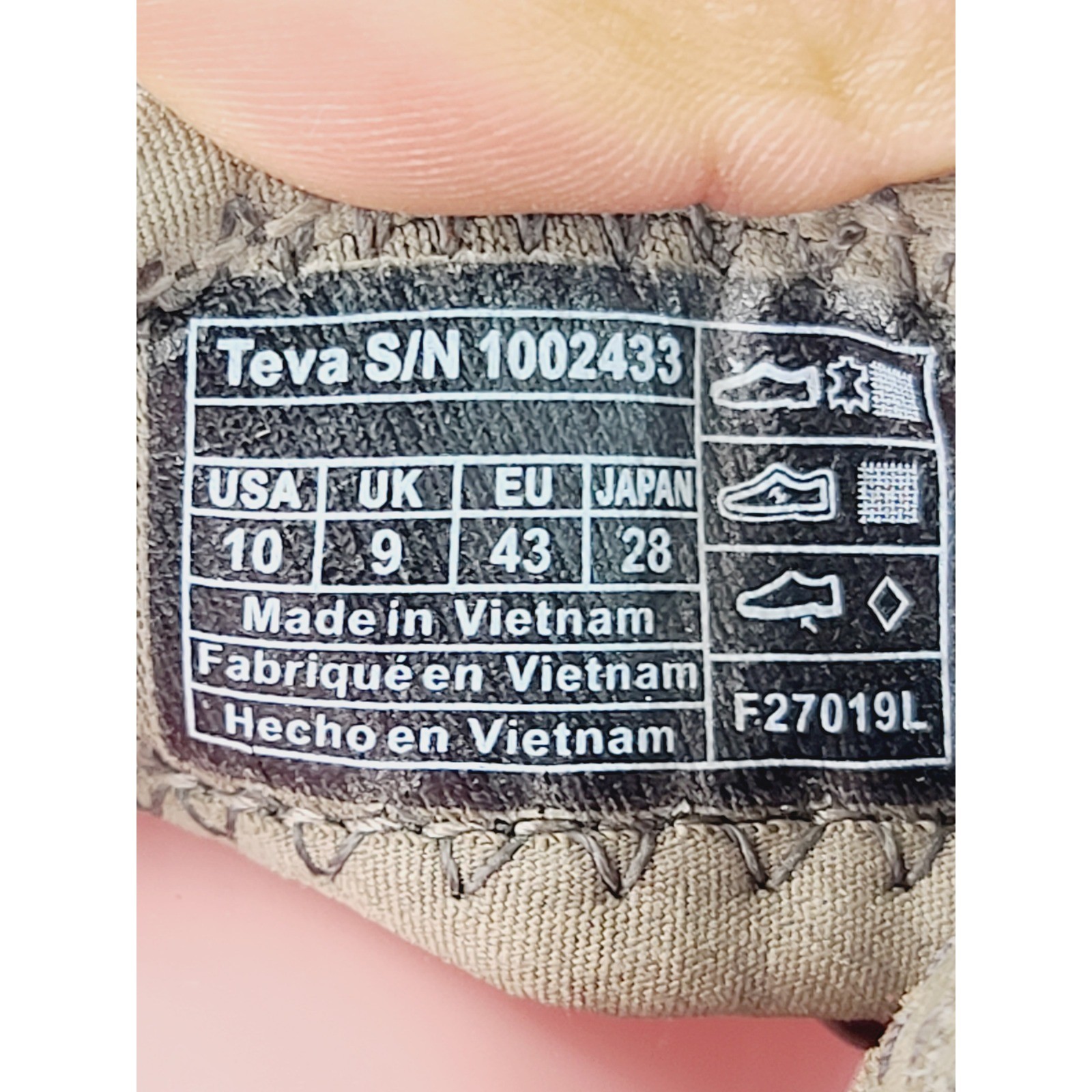 Teva, Solid Open Toe Synthetic Rubber Outdoor, Sport Sandals, Men Size 10 Brown.