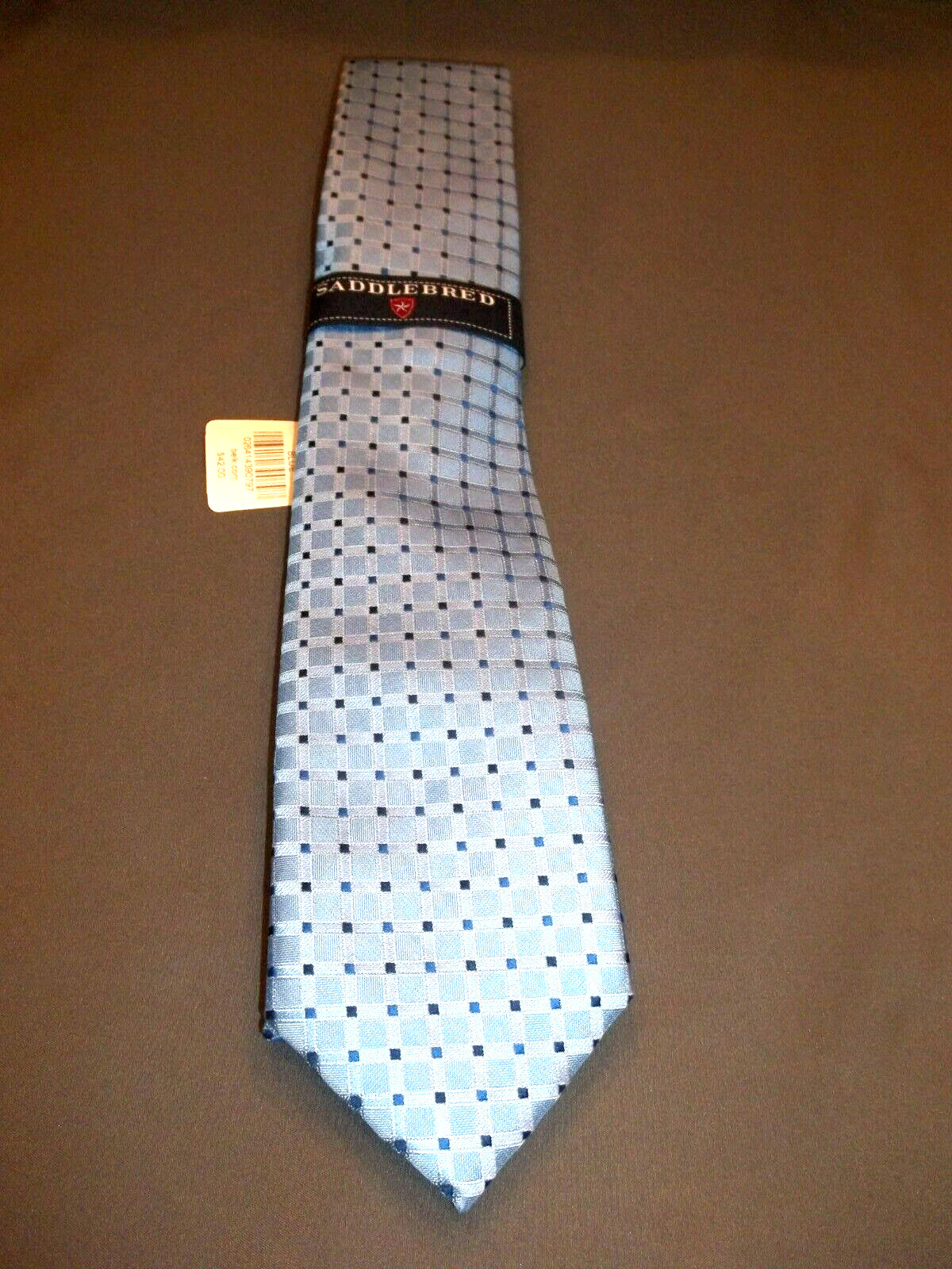NWT SADDLEBRED SHADES OF BLUE GEOMETRIC SILK BLEND HANDMADE