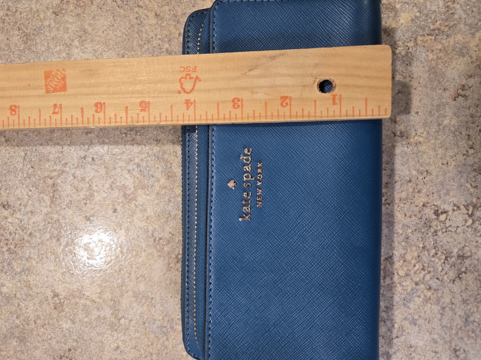 Kate Spade Staci Large Continental Wallet Dark Peacock Saffiano Leather Read EUC