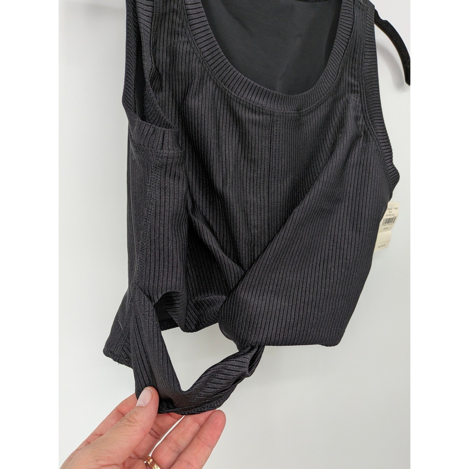 OFFLINE by Aerie Ribbed Crop Top Womens Medium Black Athletic Stretch Athleisure