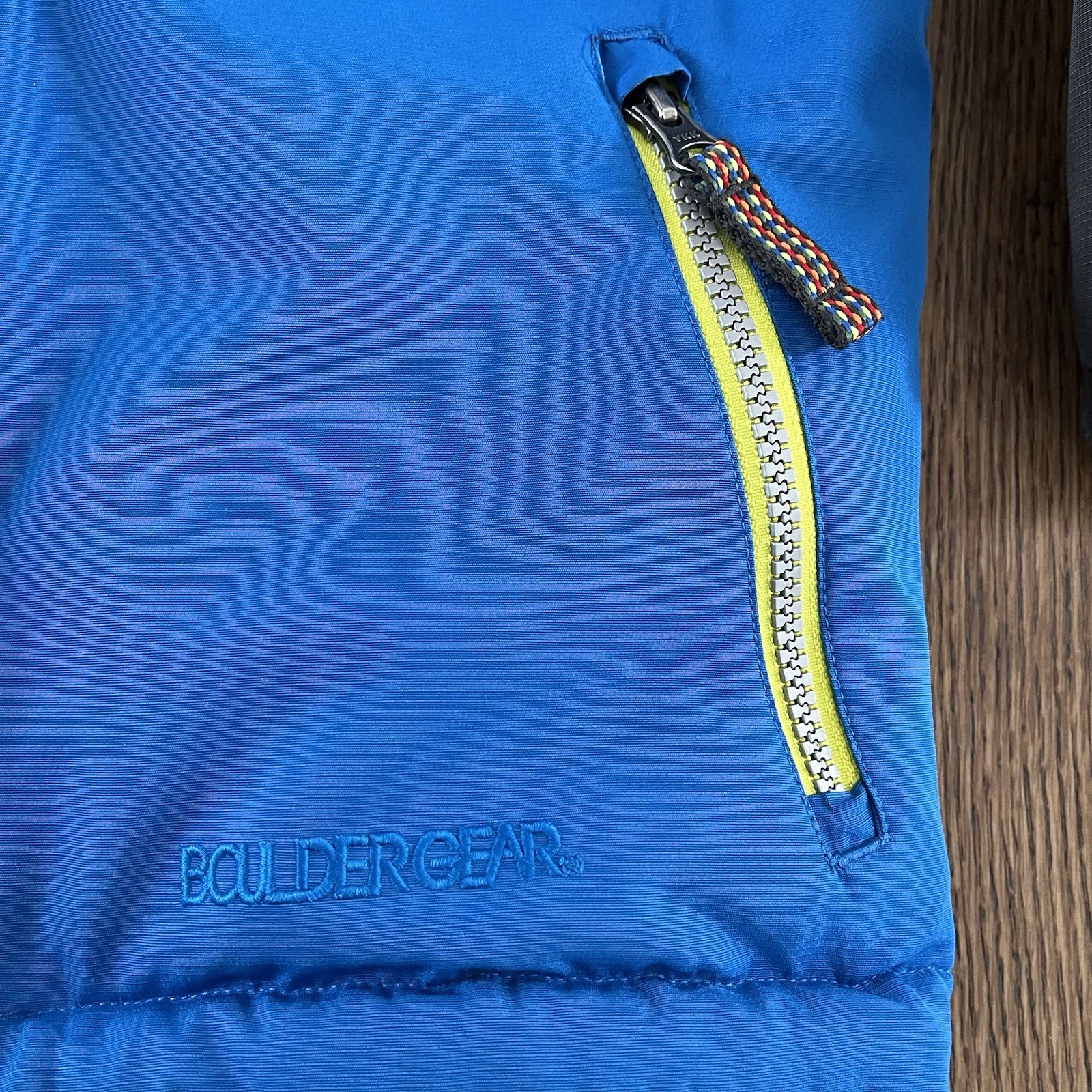 Boulder Gear Boys Size 7 Ski Jacket Blue Charcoal Black Neon Grow System 9212R