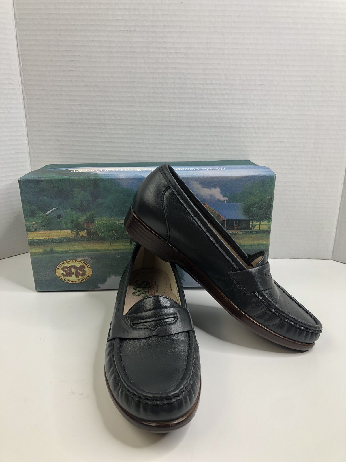 SAS Women’s Wink Slip On Loafers Antique Walnut Leather Size 7N