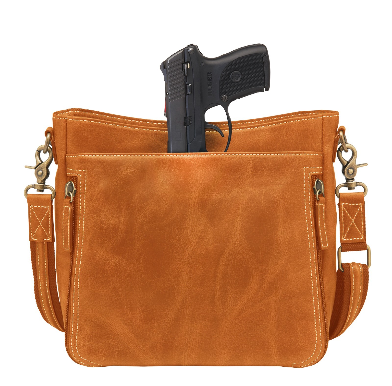Gun Tot’n Mamas Crossbody Concealed Carry Purse GTM-CZY/98 Caramel