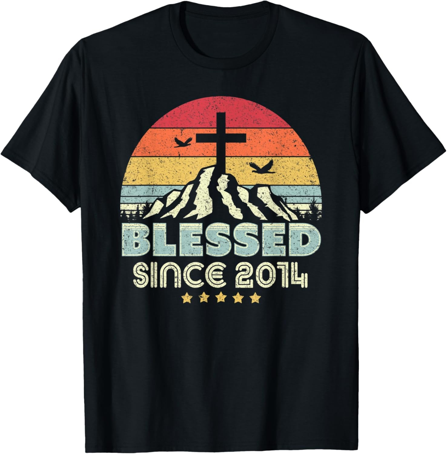 Blessed Since 2014 Shirt. Vintage, Christian Birthday Gift T-Shirt