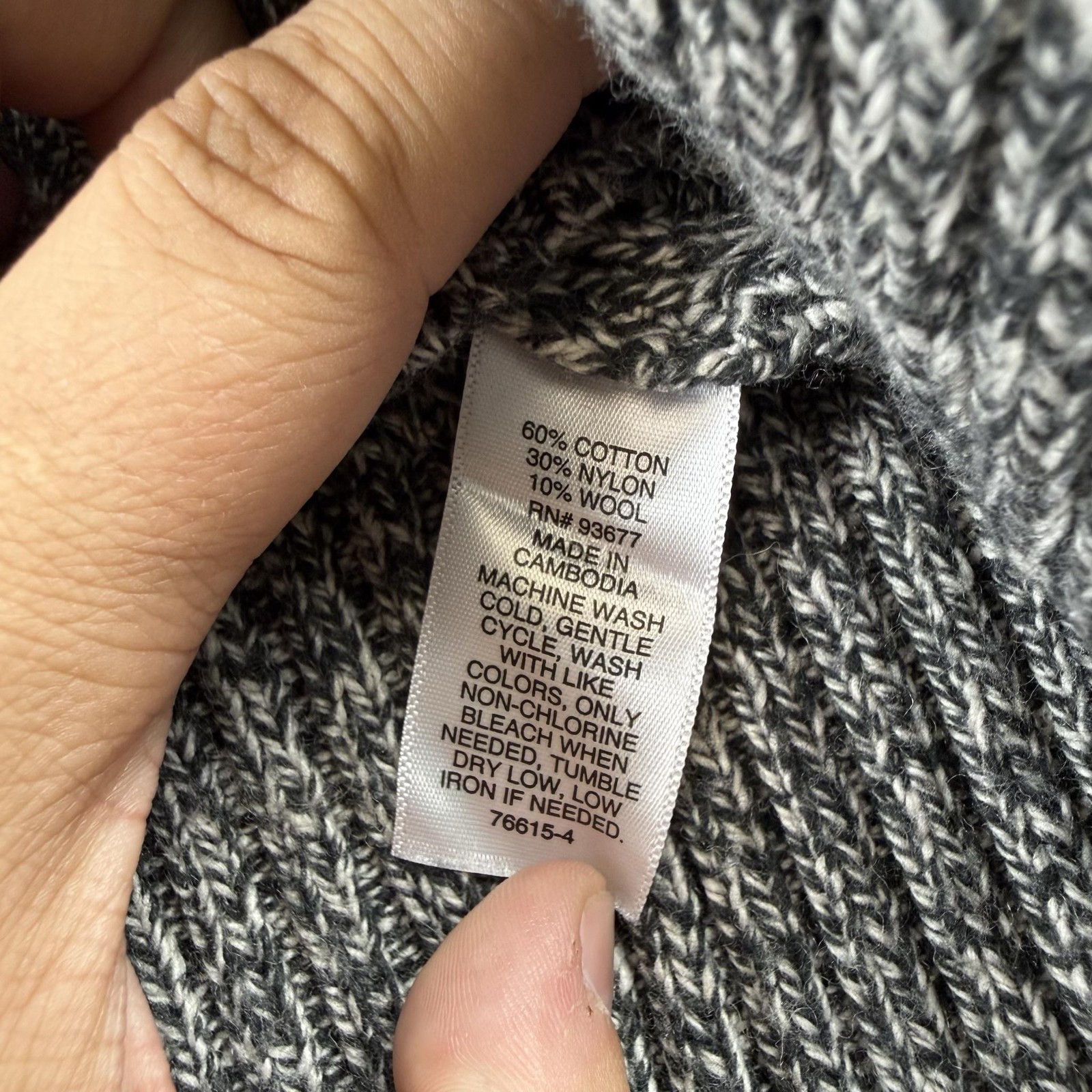Mutual Weave Sweater Mens 2XL Gray Turtleneck Chunky Knit Pullover Heavyweight