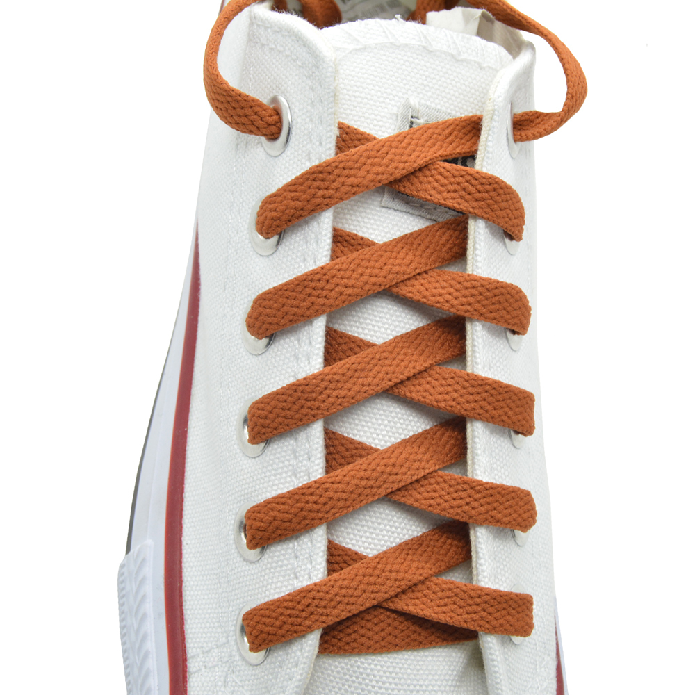 Flat Shoelace 8 mm “Coffee” Athletic Sneakers 27″,36″,45″,54″,63″