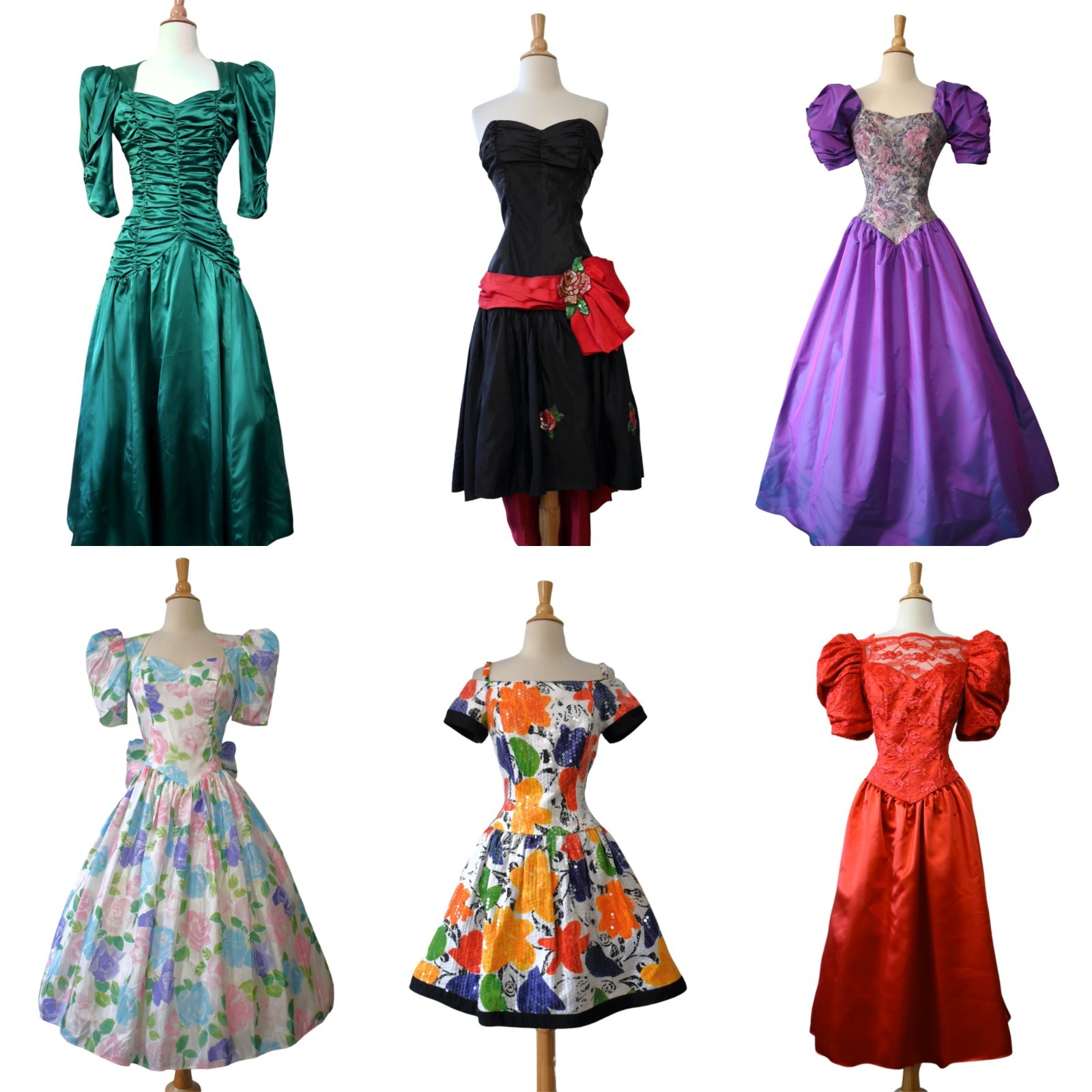 Vintage 80s Gunne Sax Lillie Rubin Alfred Angelo Bianchi Party Prom Dress Lot