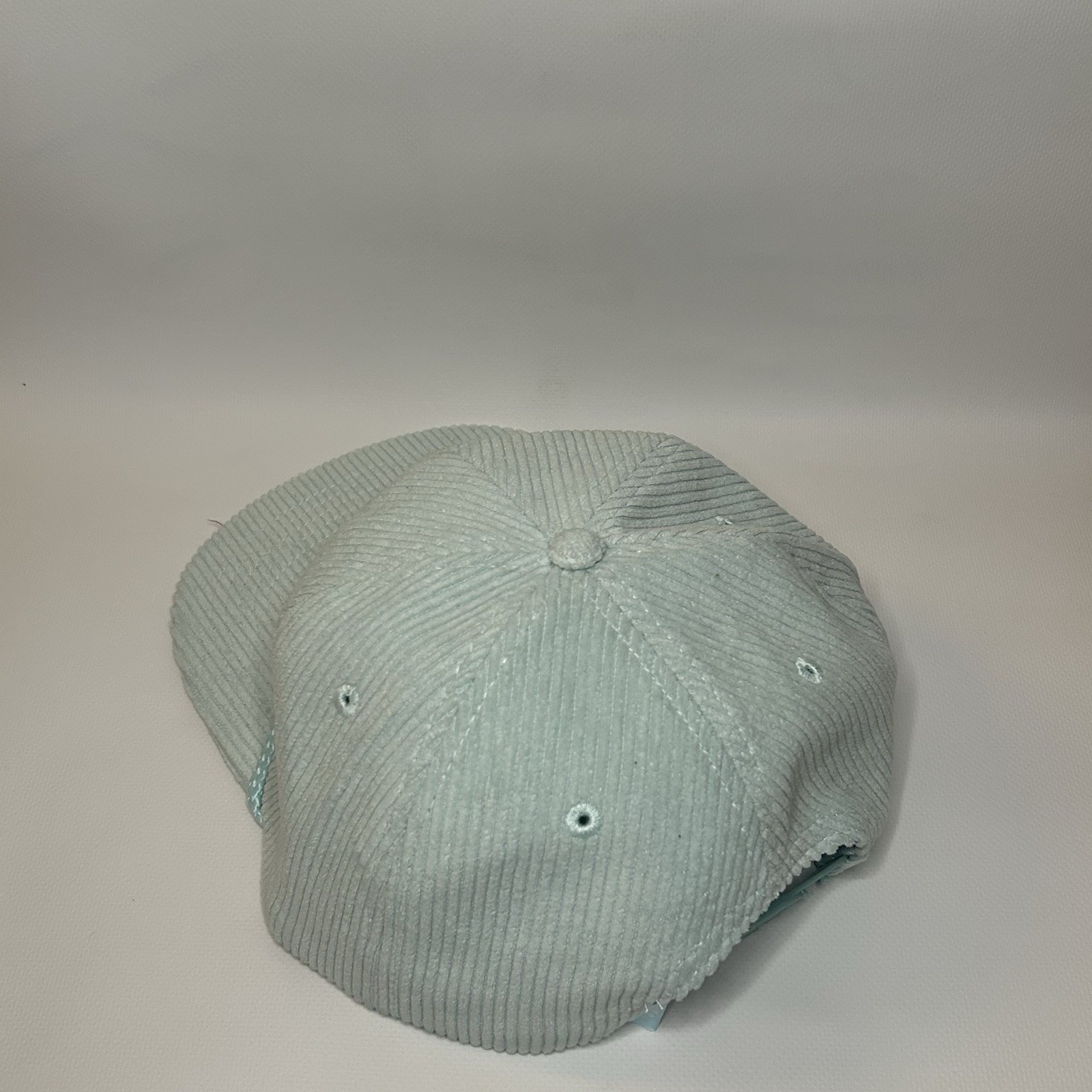 Vintage Light Blue Corduroy Hat with Sunset Patch