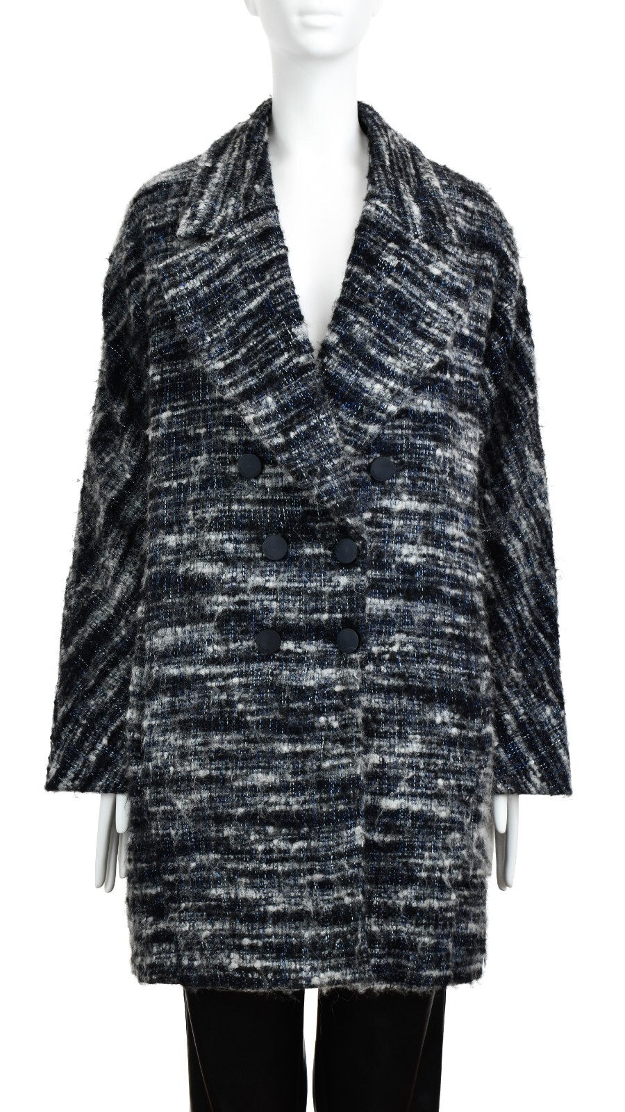 HUGO BOSS Women’s Comia Oversized Double Breasted Coat Jacket Wool Alpaca 46IT/L