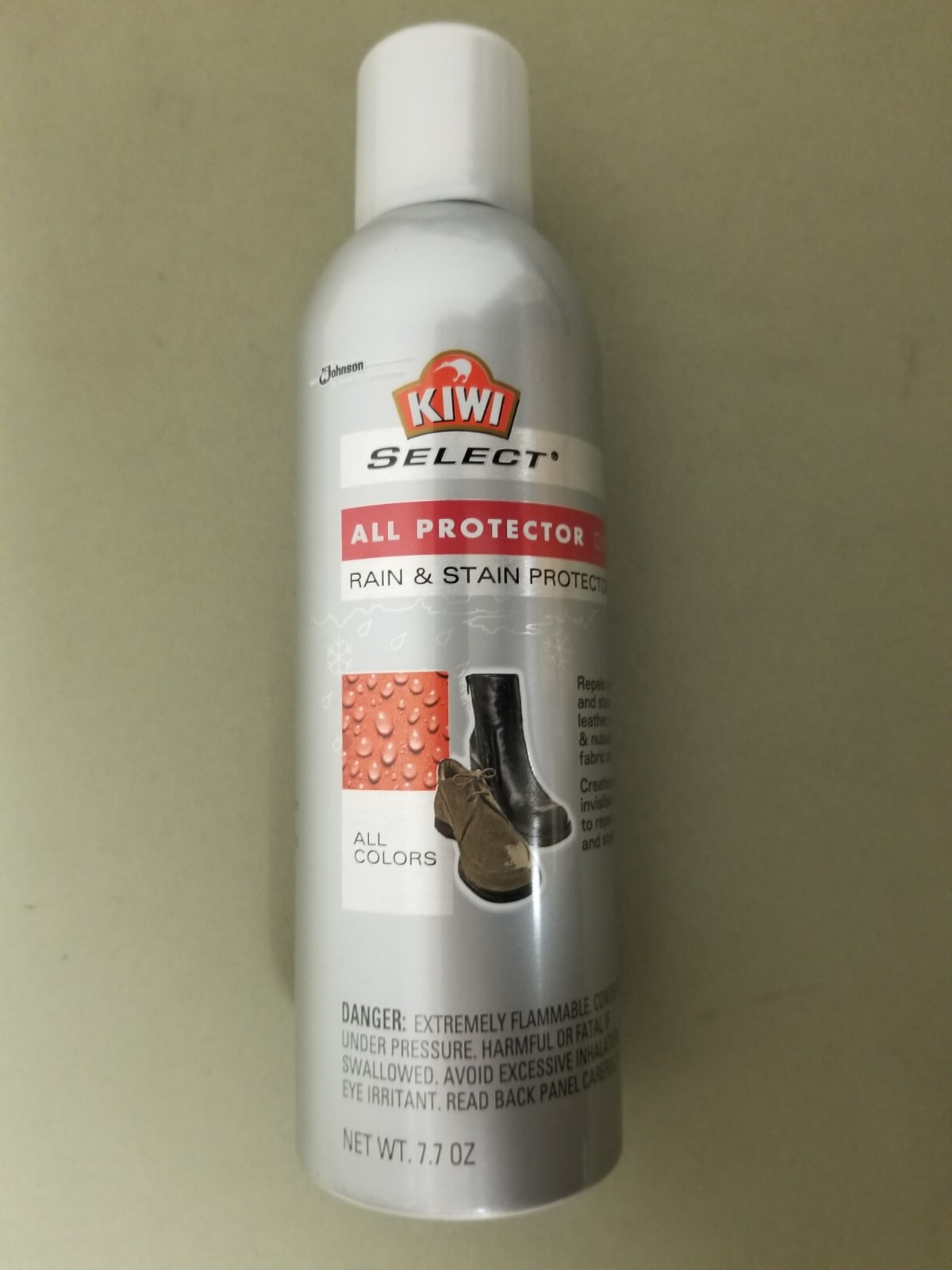 New KIWI Select Rain Stain Protector all colors – Leather Suede Nubuck 7.7 OZ.