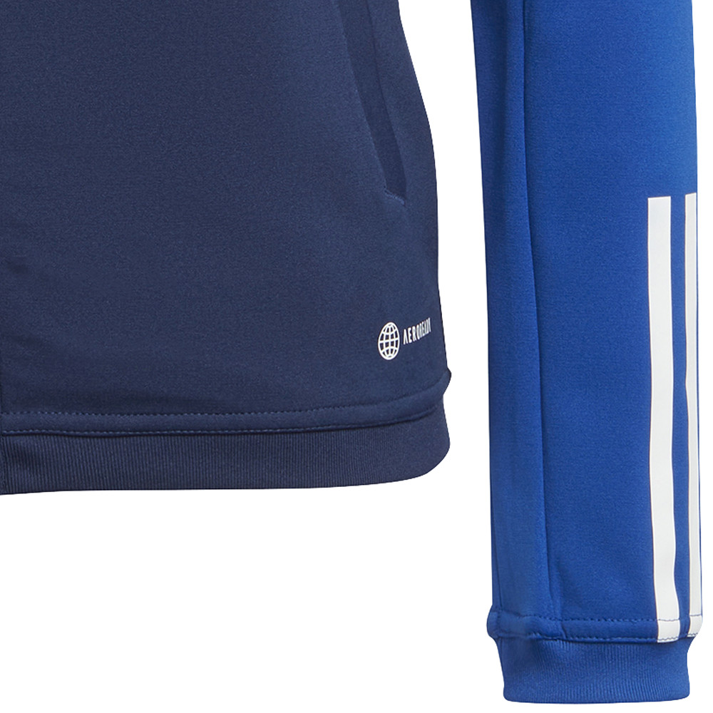 adidas Tiro23 Competition Full Zip Track Jacket Youth Boys Blue Casual Athletic