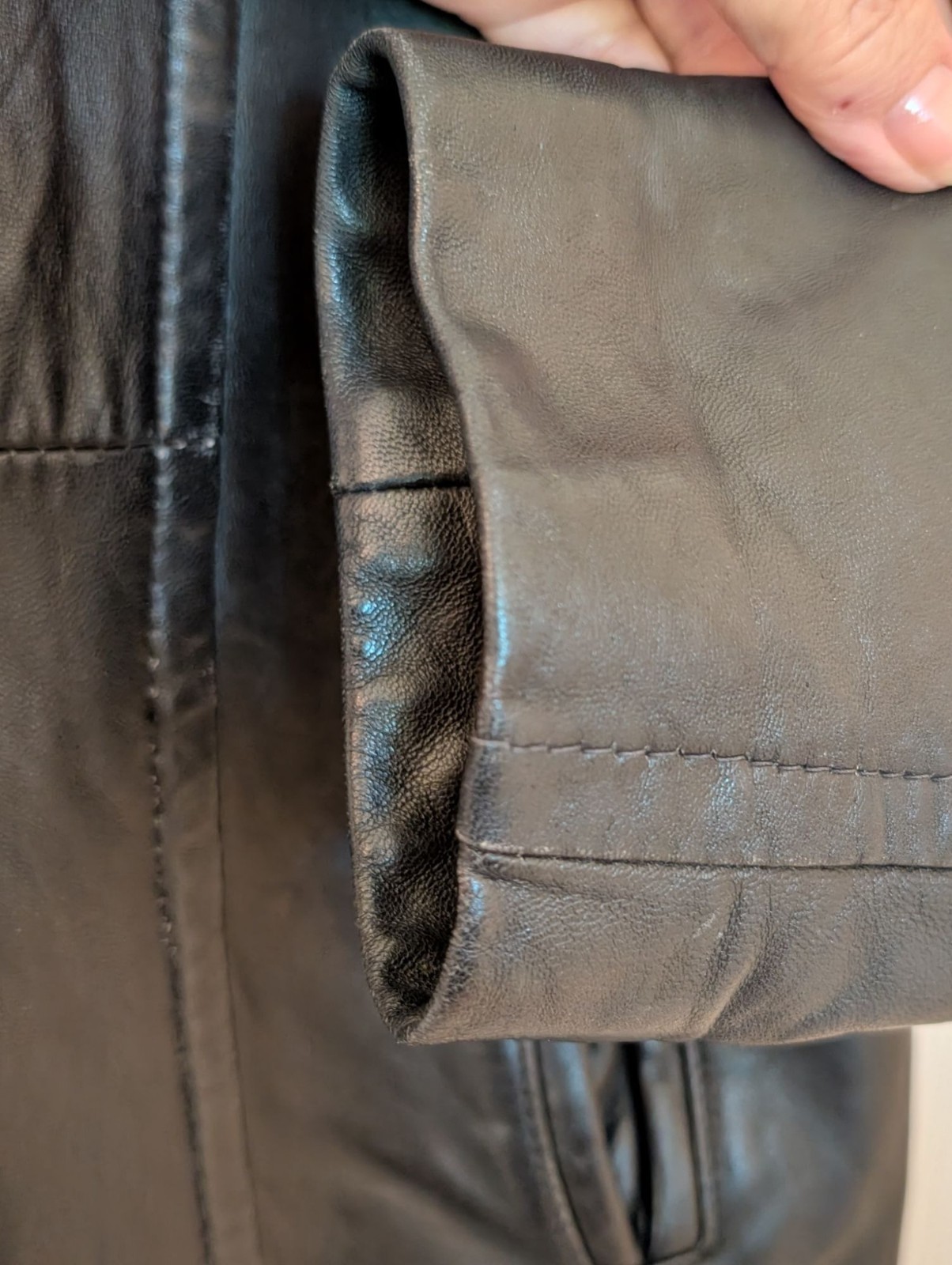 Vintage Casual Corner Women’s Genuine Leather Jacket Soft Black Sz Med YKK Zip
