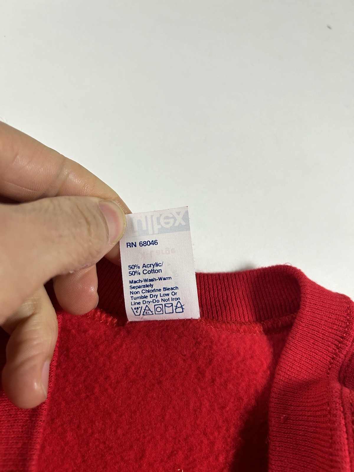 Vintage St John’s Red Storm Banned Logo Red Crewneck Sweatshirt 22.75×26.75 Rare