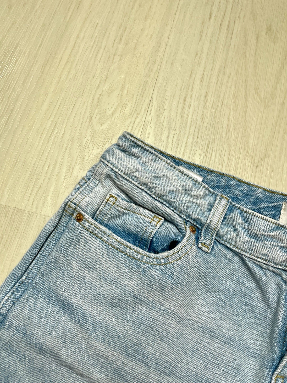 PacSun Women’s Light Wash Denim Wide-Leg Jeans 5-Pocket Zip/Button Size 25