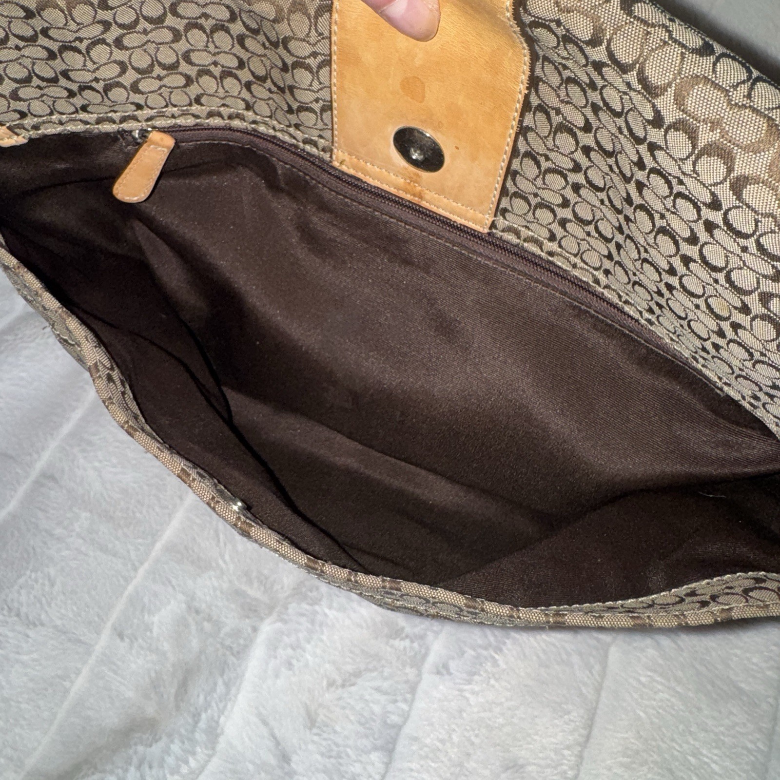Coach CC Monogram Logo Flap Over Messenger / Laptop Bag / Crossbody